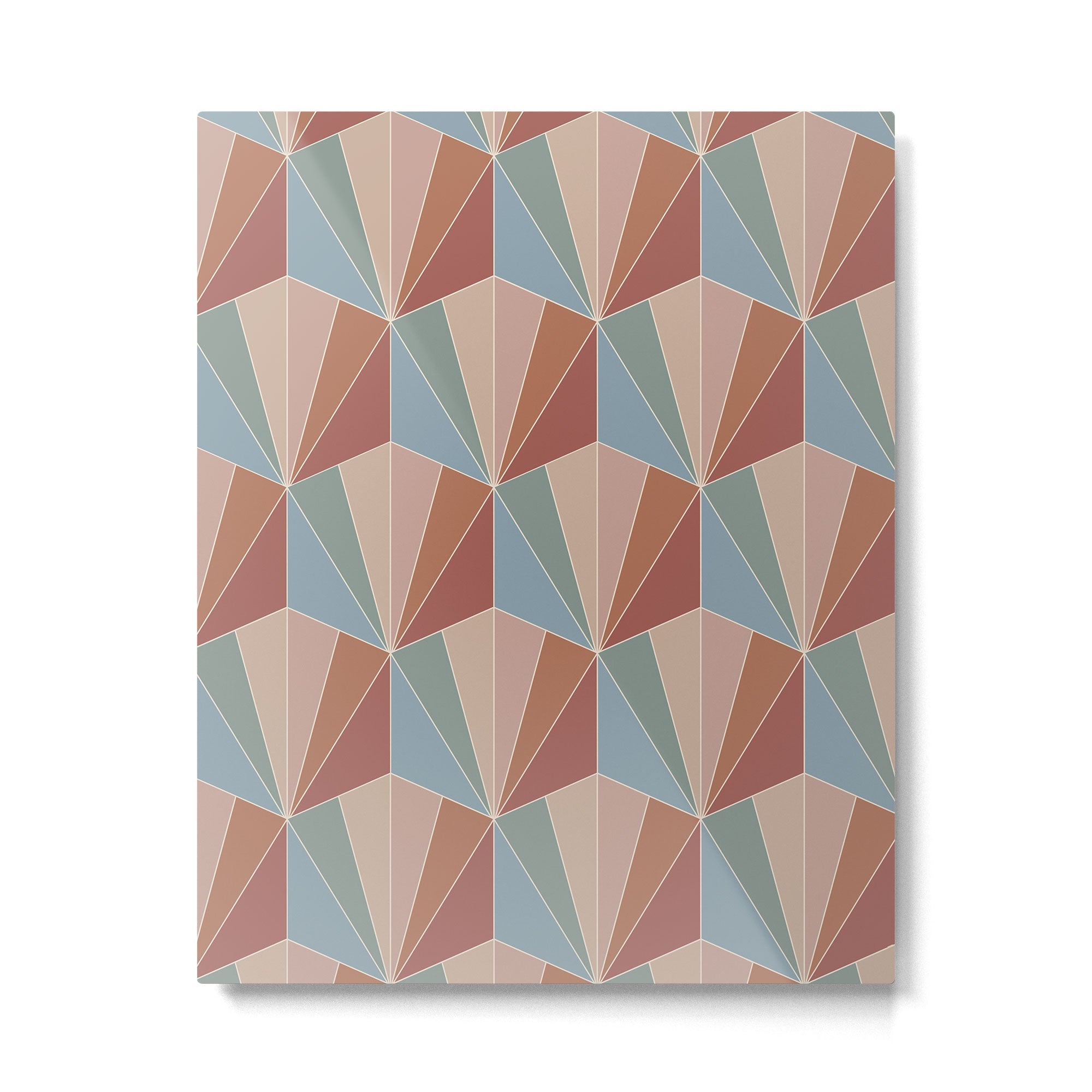 Gisela Color Block Pattern XV Metal Print | TeksDecor