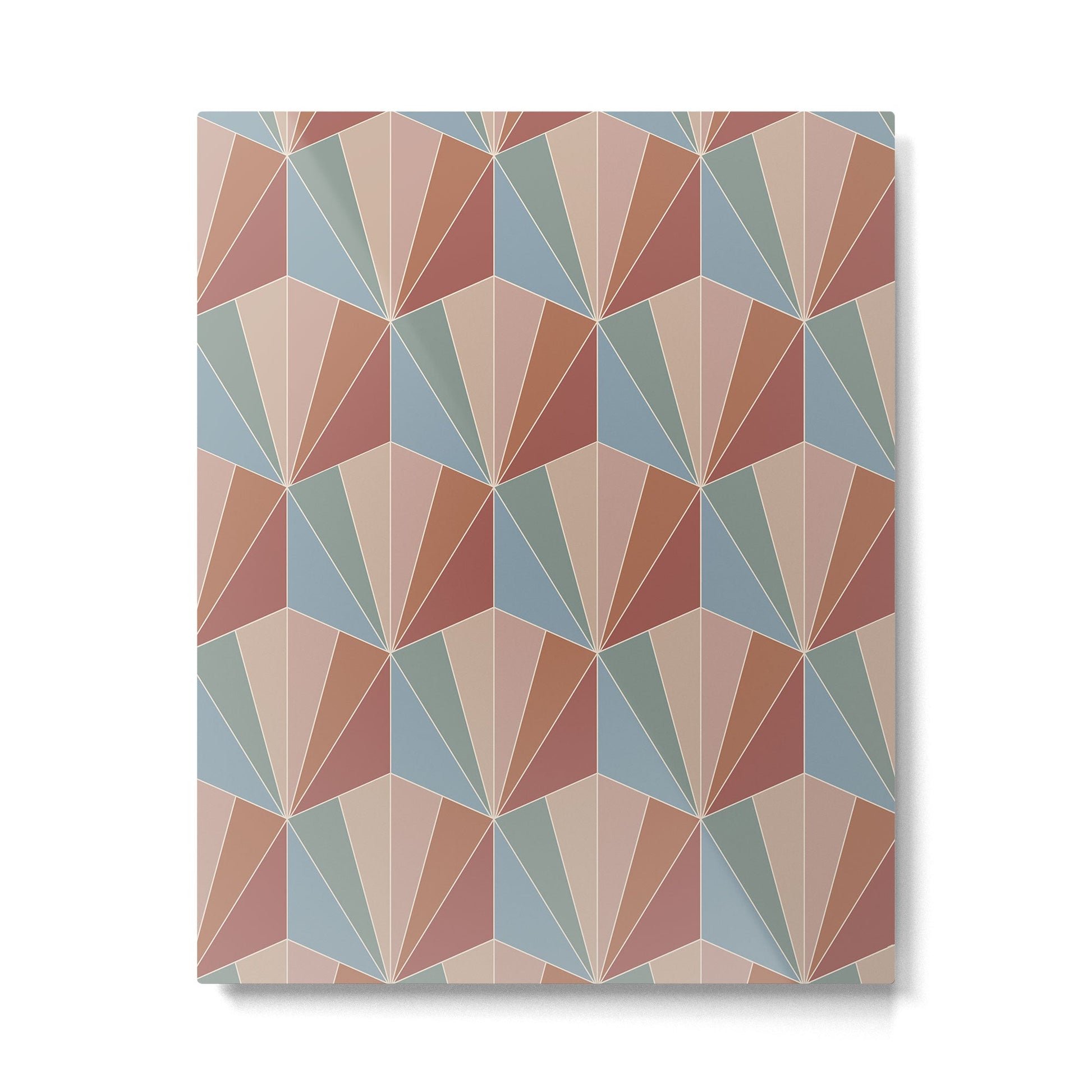 Gisela Color Block Pattern XV Metal Print | TeksDecor