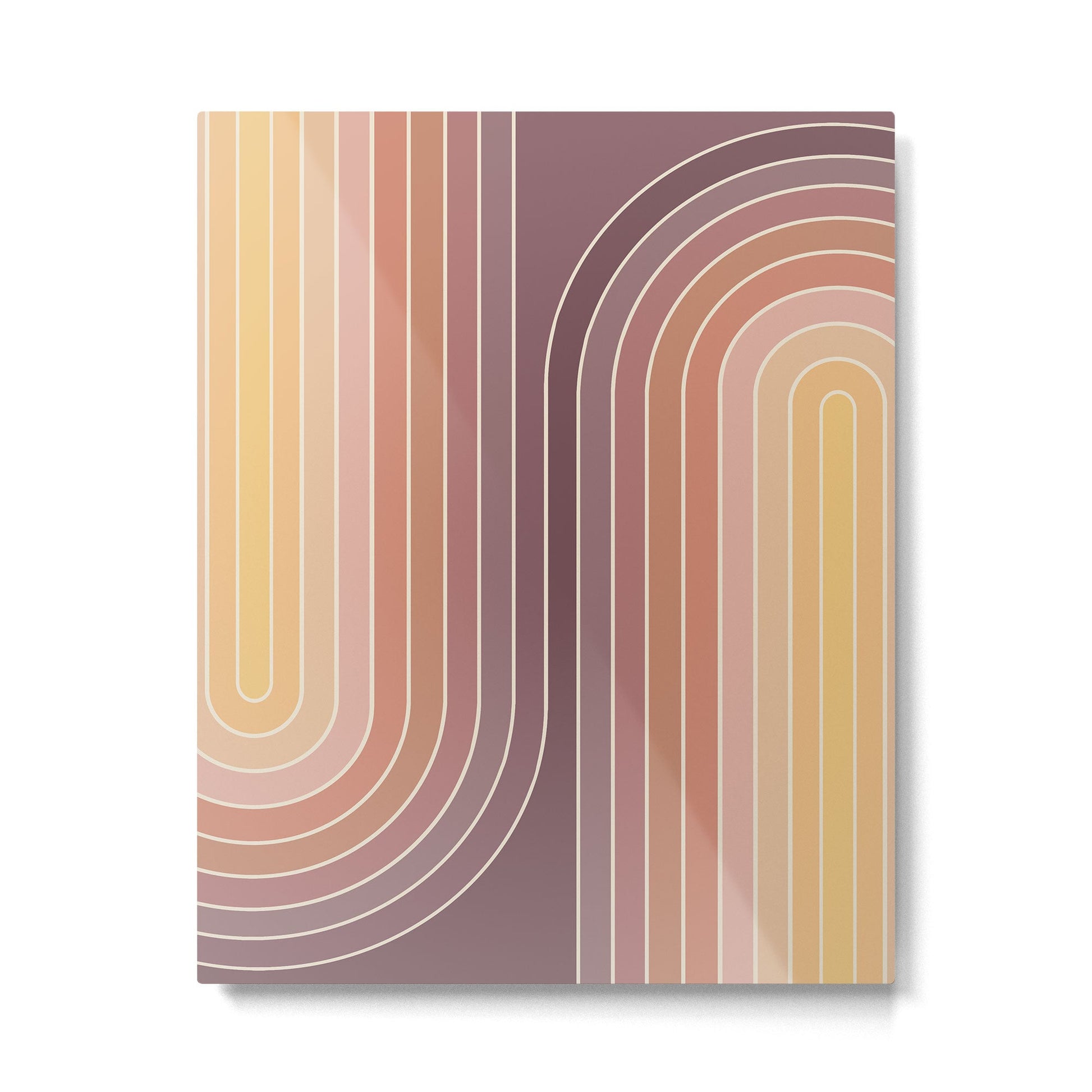 Gradient Curvature I Metal Print | TeksDecor