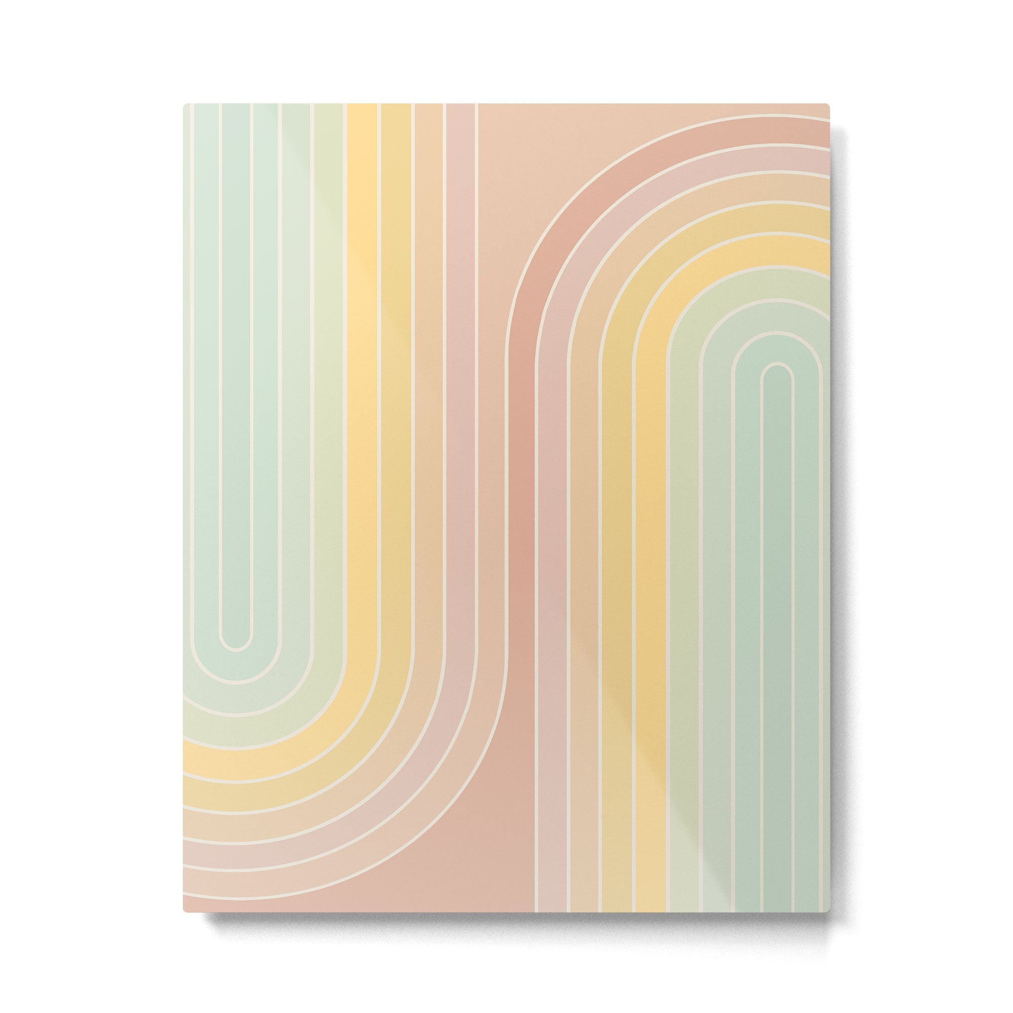 Gradient Curvature II Metal Print | TeksDecor