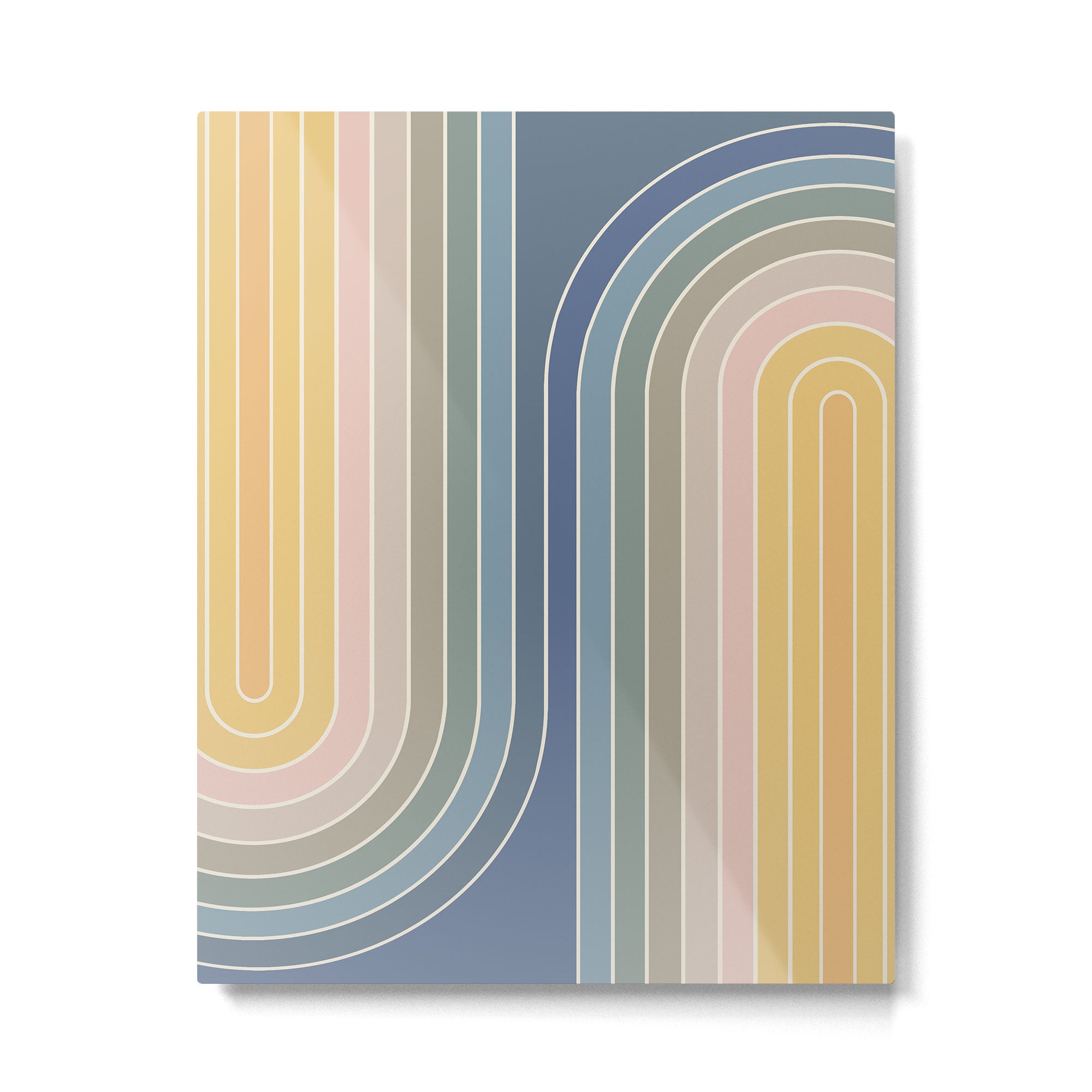 Gradient Curvature IV Metal Print | TeksDecor
