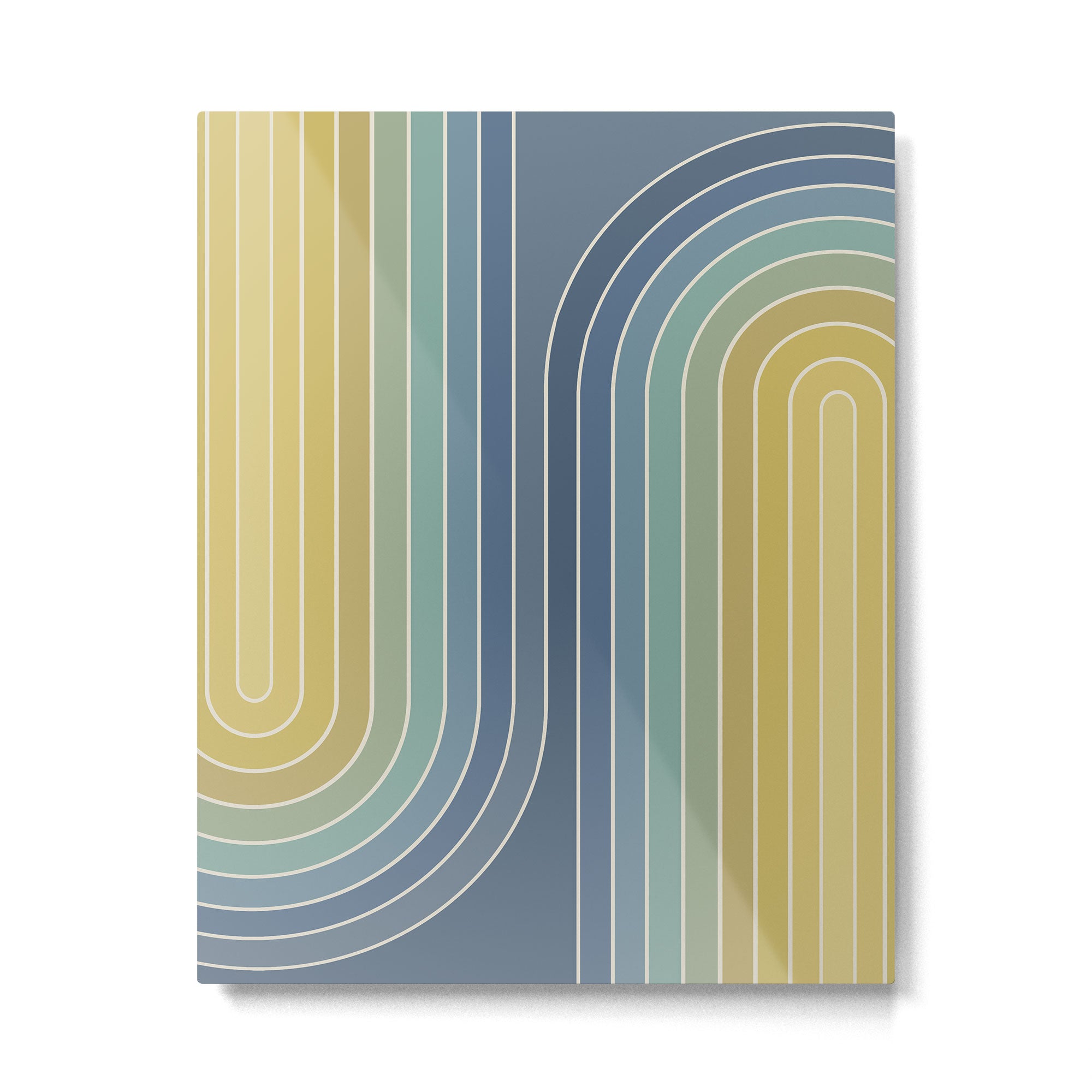 Gradient Curvature VIII Metal Print | TeksDecor