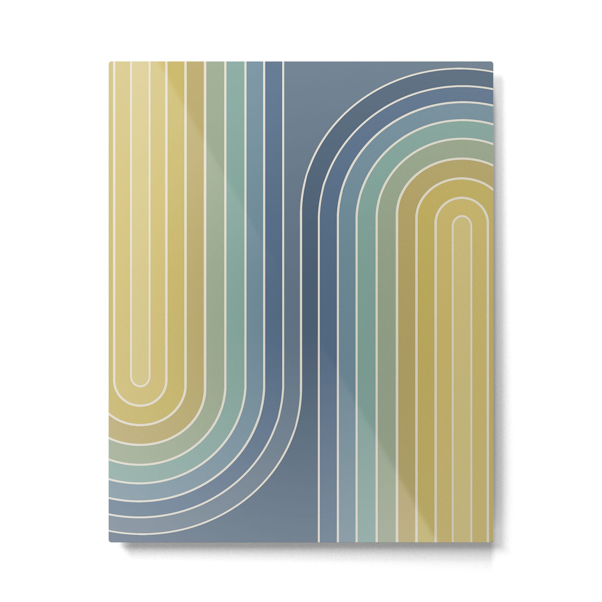 Gradient Curvature VIII Metal Print | TeksDecor