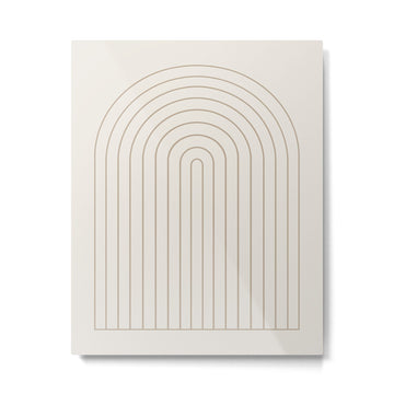 Minimal Arch XI Natural Neutral Modern Geometric Lines Metal Print | TeksDecor