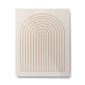 Minimal Arch XVI Earthy Natural Modern Geometric Lines Metal Print | TeksDecor