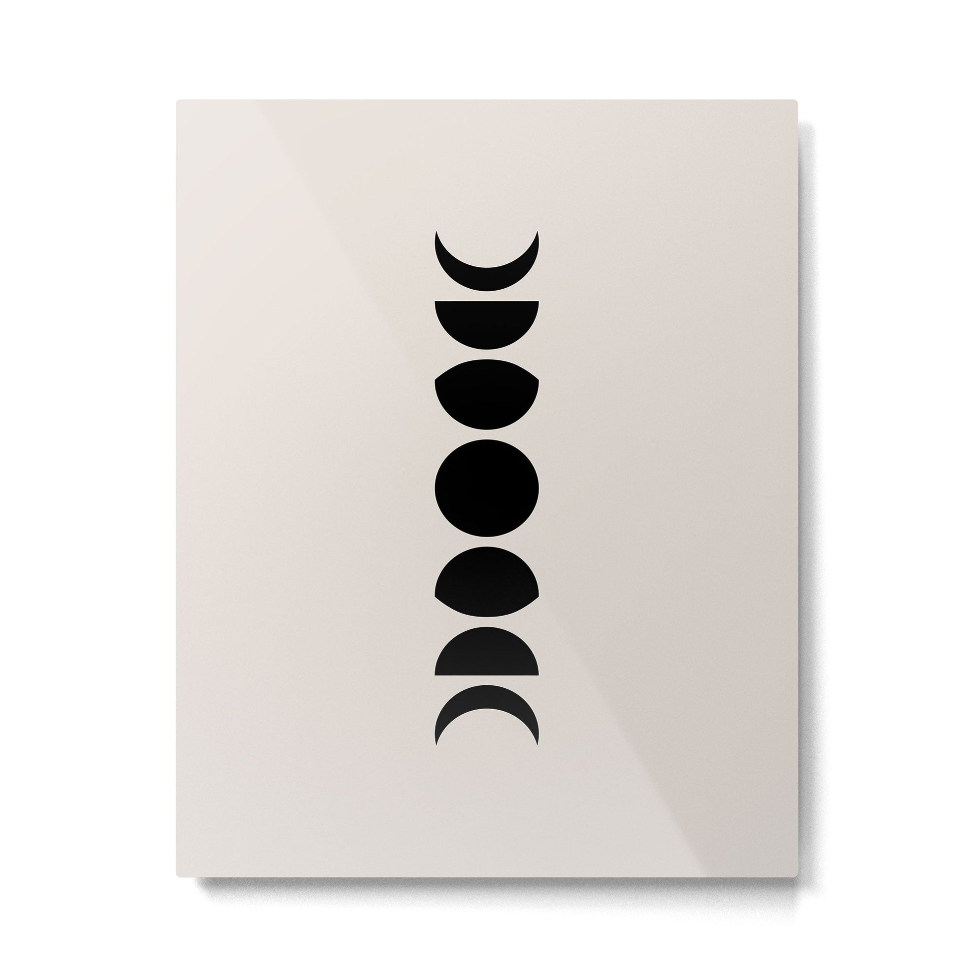 Minimal Moon Phases III Metal Print | TeksDecor