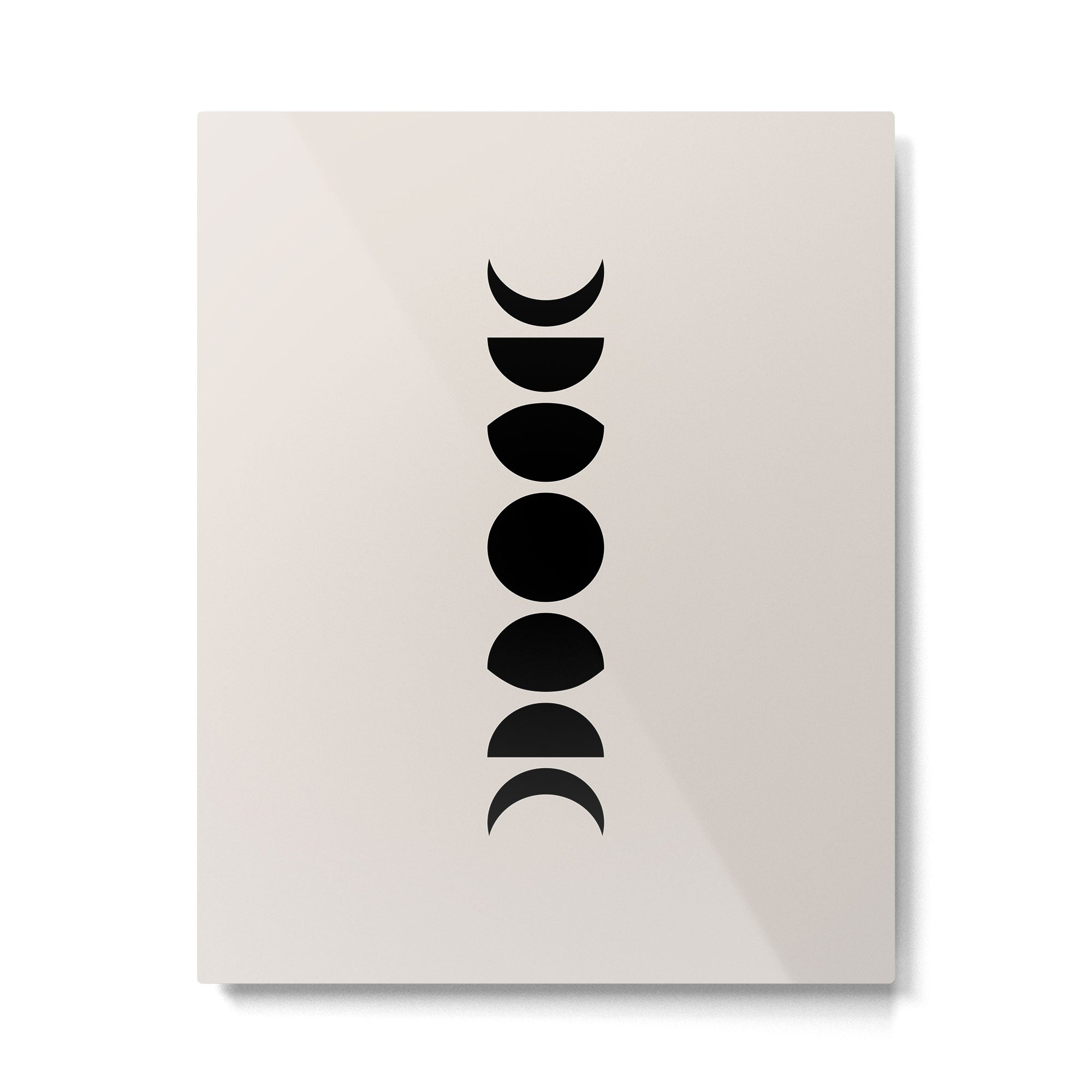 Minimal Moon Phases III Metal Print | TeksDecor