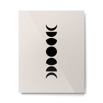 Minimal Moon Phases III Metal Print | TeksDecor