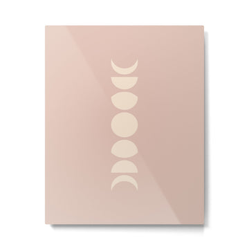 Minimal Moon Phases IV Metal Print | TeksDecor