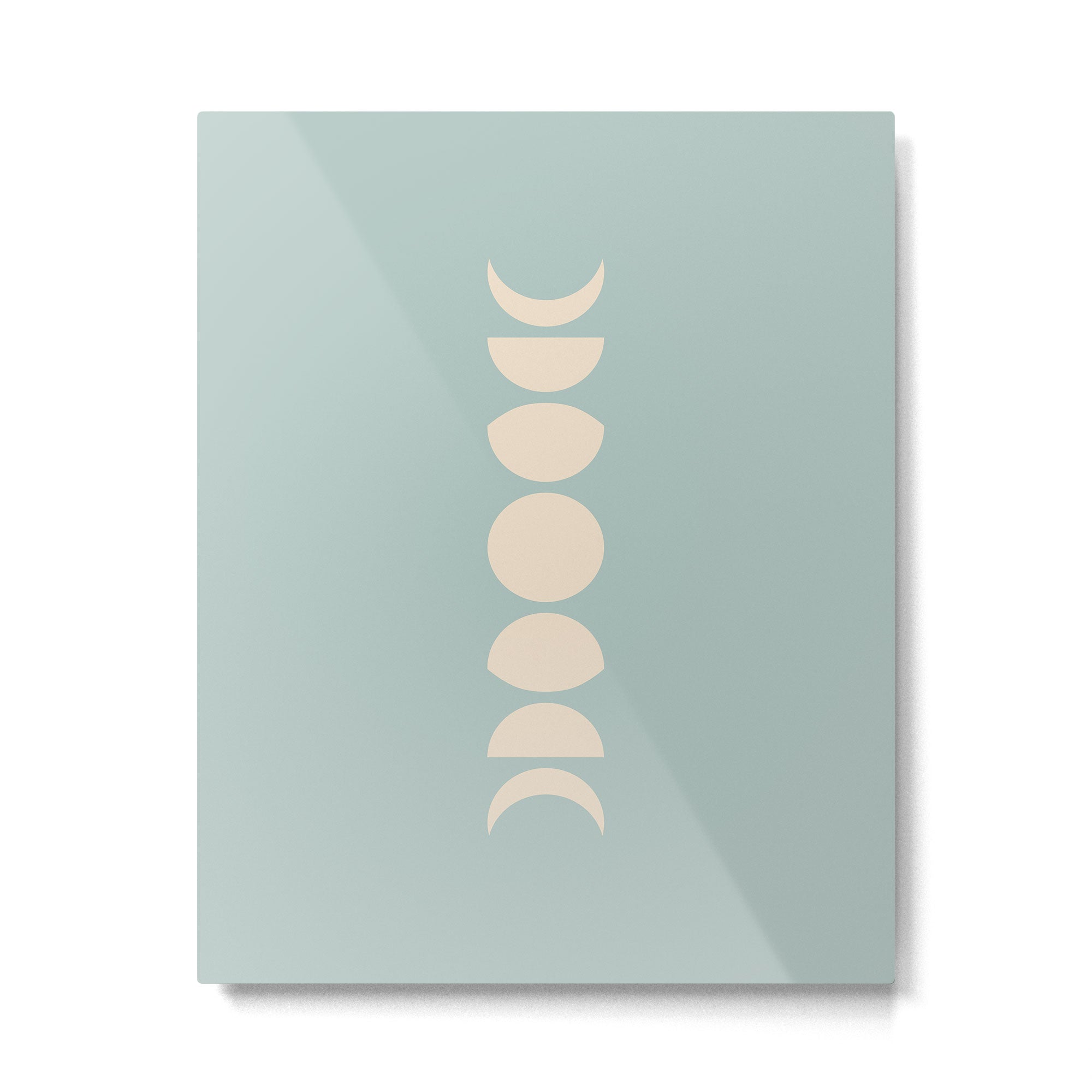 Minimal Moon Phases IX Metal Print | TeksDecor