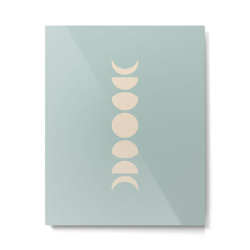 Minimal Moon Phases IX Metal Print | TeksDecor