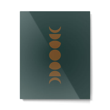 Minimal Moon Phases V Metal Print | TeksDecor