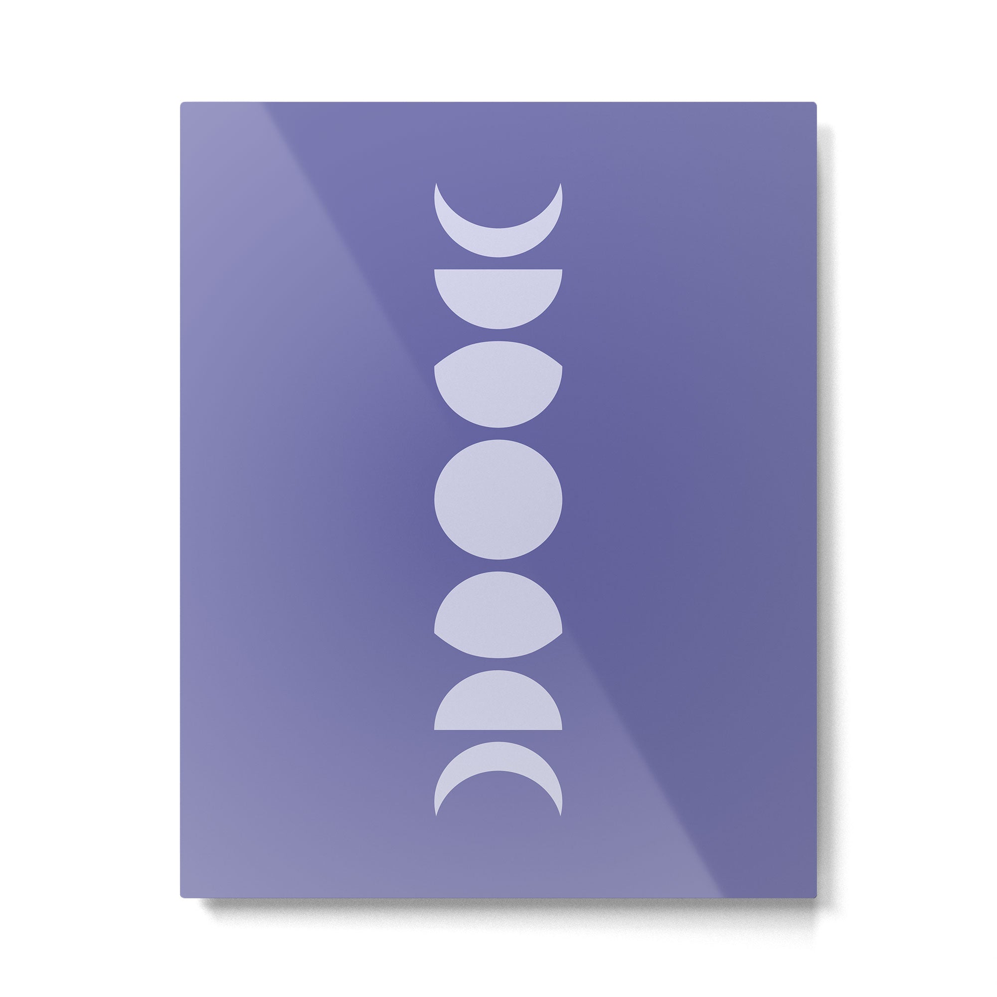 Minimal Moon Phases XII Metal Print | TeksDecor