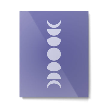 Minimal Moon Phases XII Metal Print | TeksDecor
