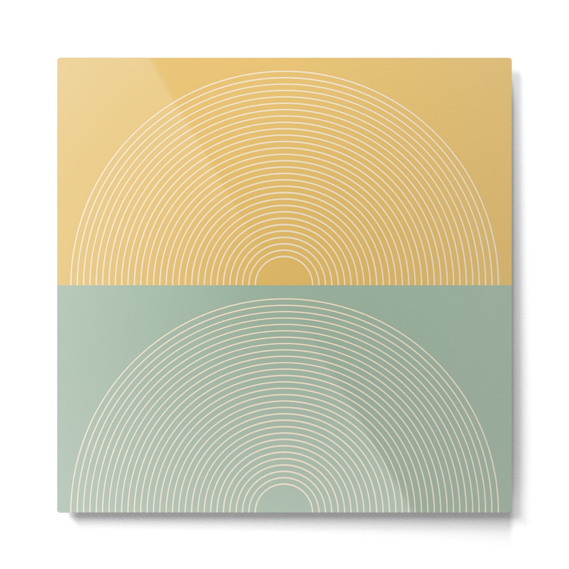 Minimal Rainbow Color Block IX Metal Print | TeksDecor