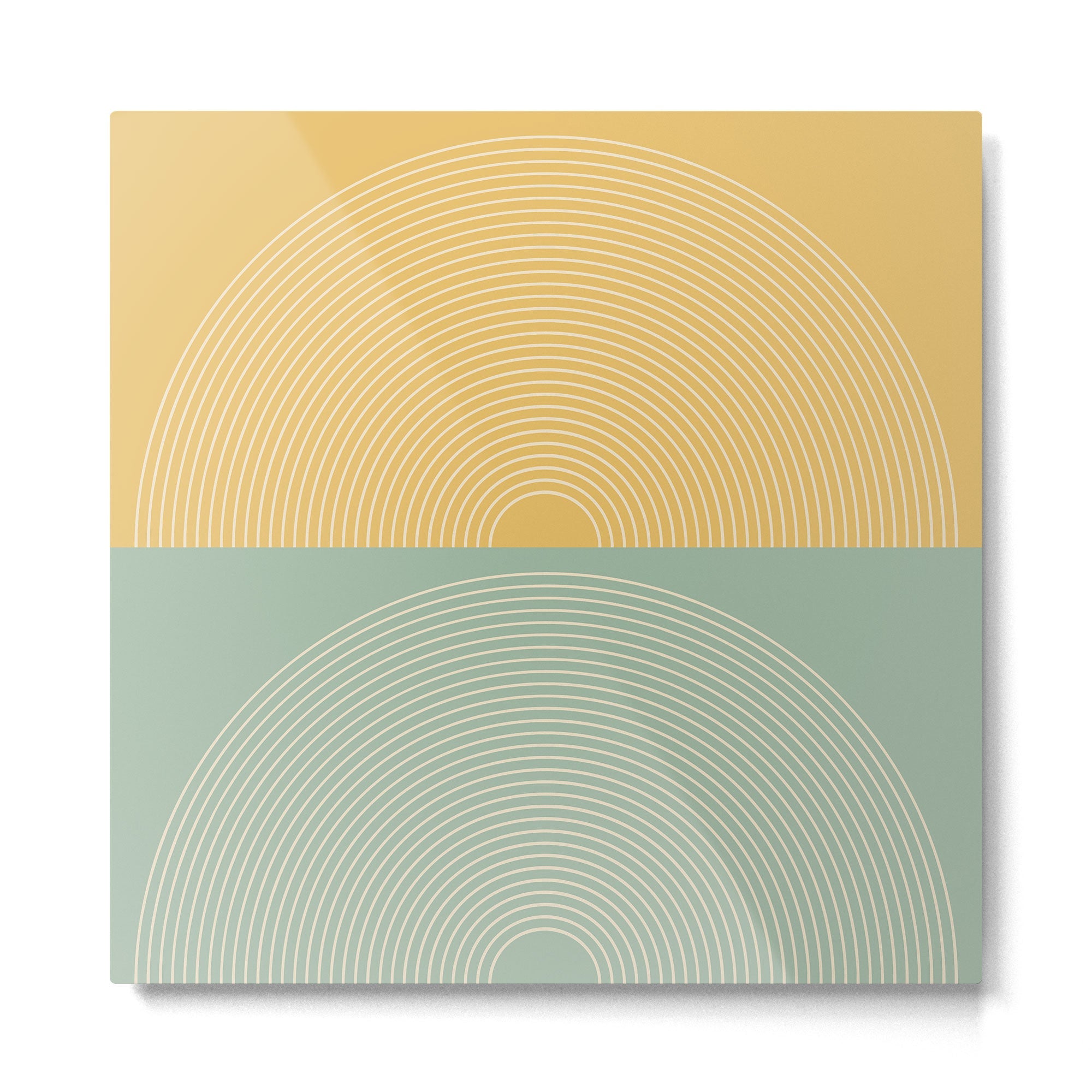 Minimal Rainbow Color Block IX Metal Print | TeksDecor