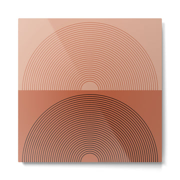Minimal Rainbow Color Block V Metal Print | TeksDecor
