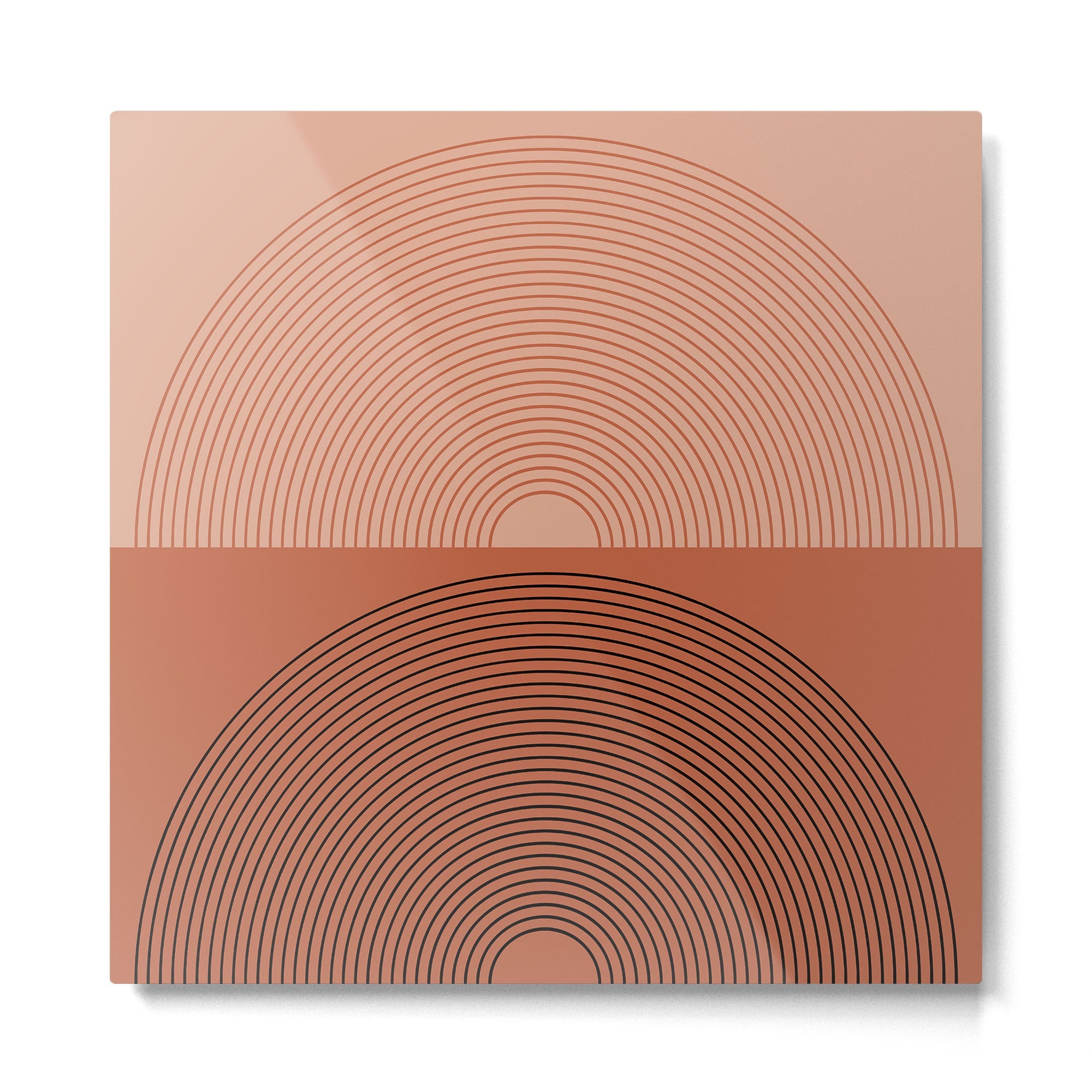 Minimal Rainbow Color Block V Metal Print | TeksDecor
