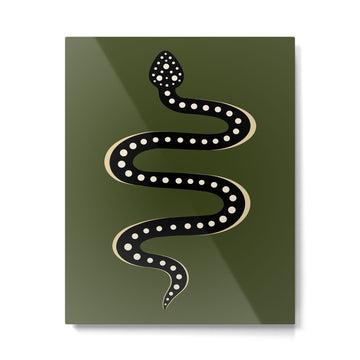 Minimal Snake XXXVI Metal Print | TeksDecor