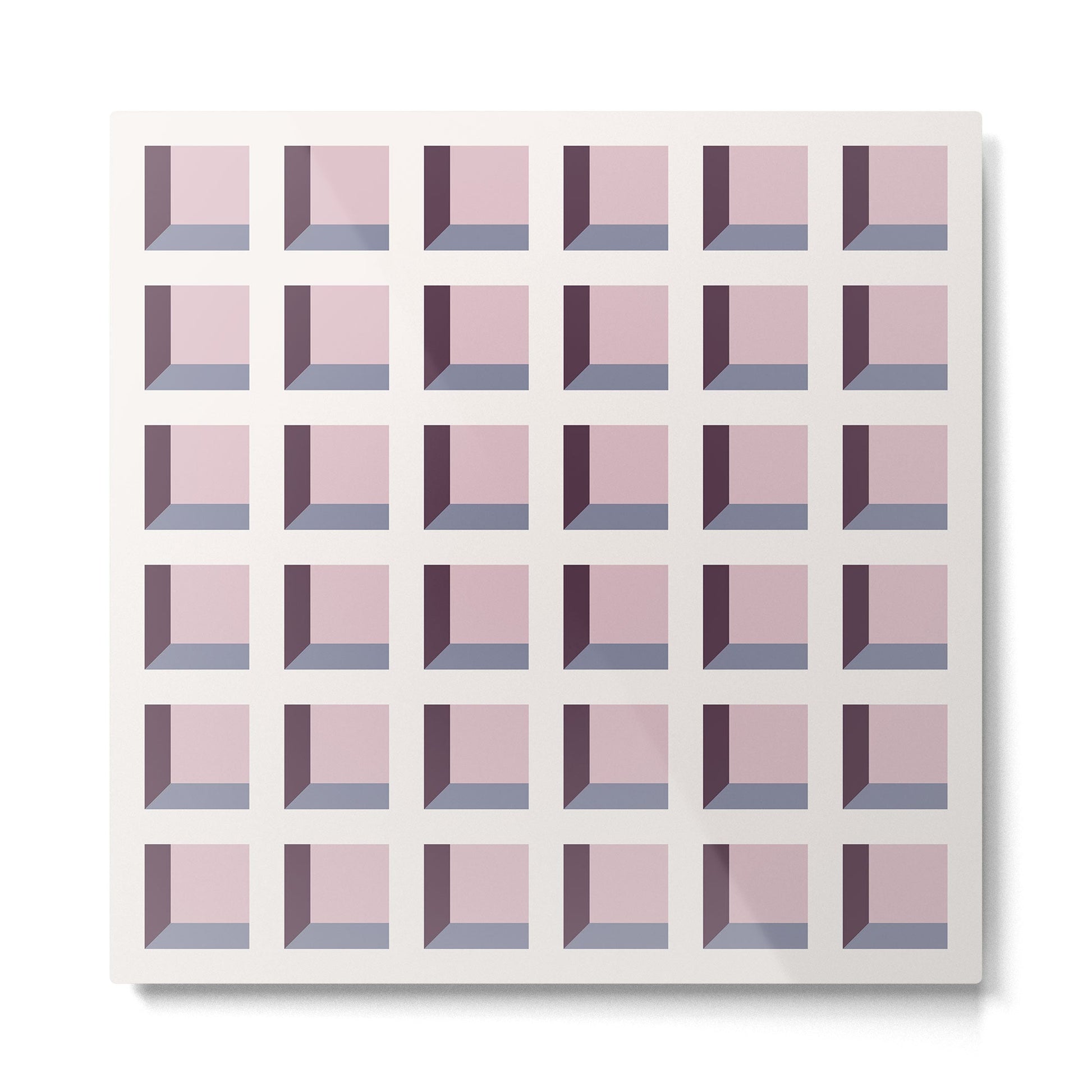 Minimalist 3D Pattern VIII Metal Print | TeksDecor