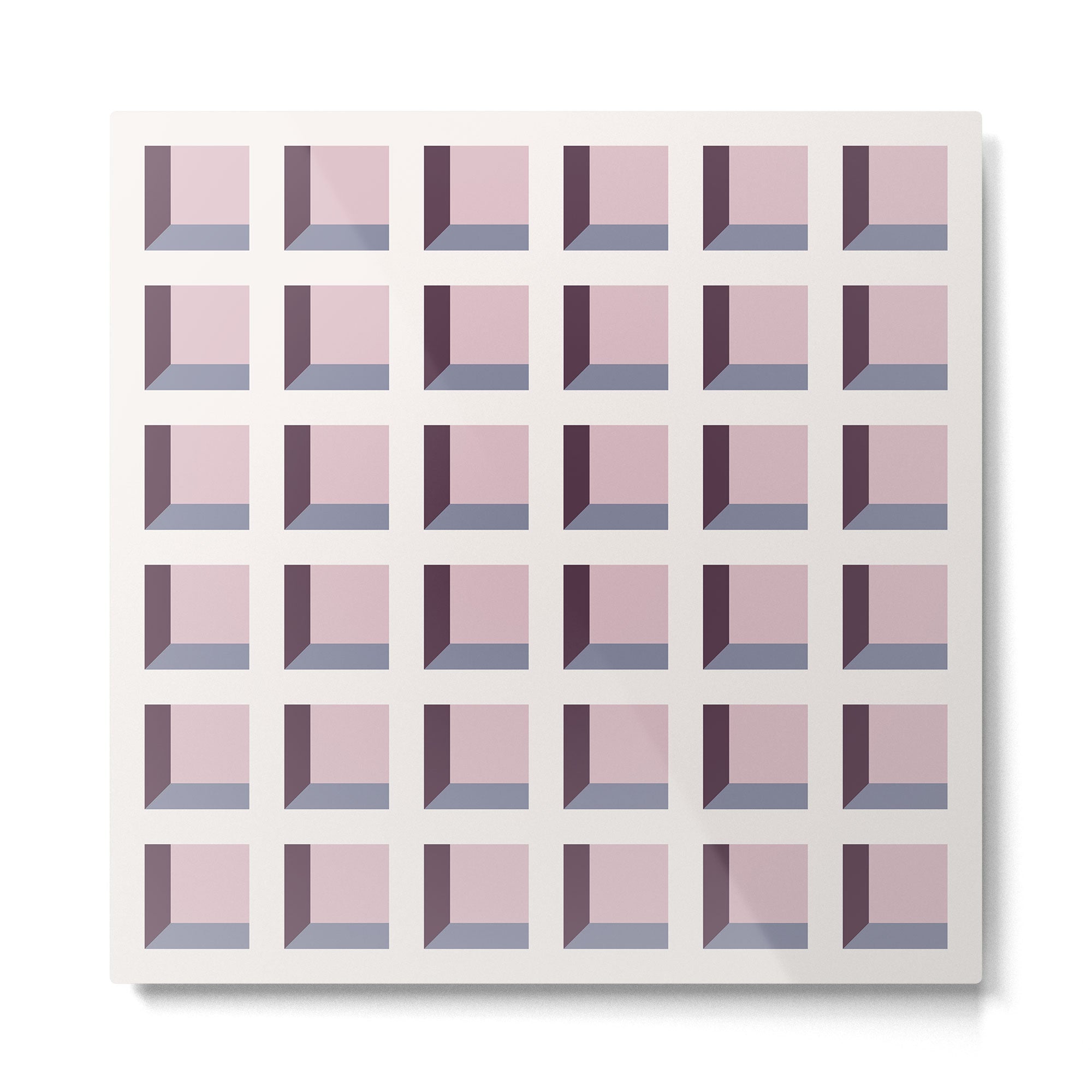Minimalist 3D Pattern VIII Metal Print | TeksDecor