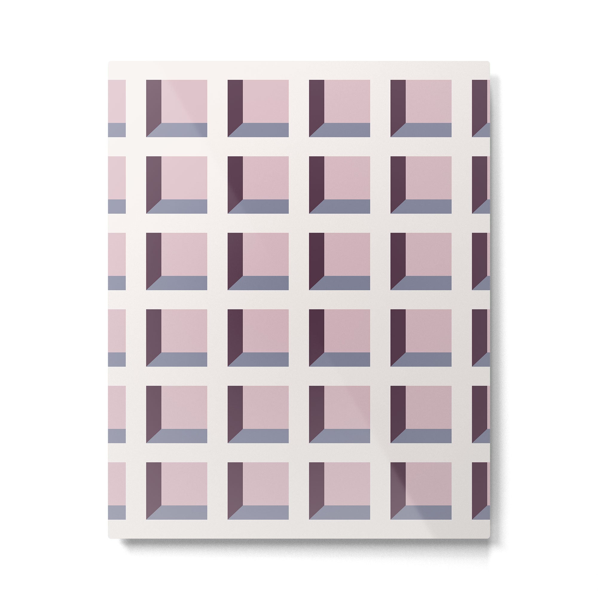 Minimalist 3D Pattern VIII Metal Print | TeksDecor