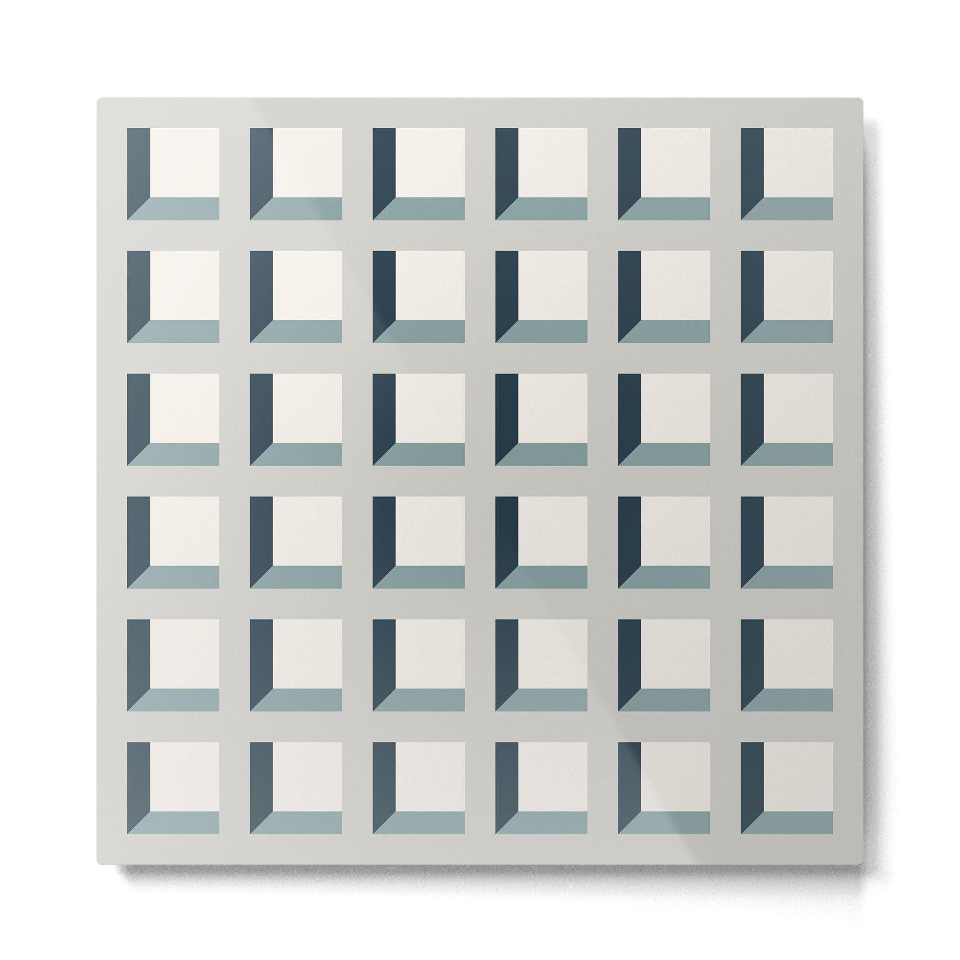 Minimalist 3D Pattern XI Metal Print | TeksDecor