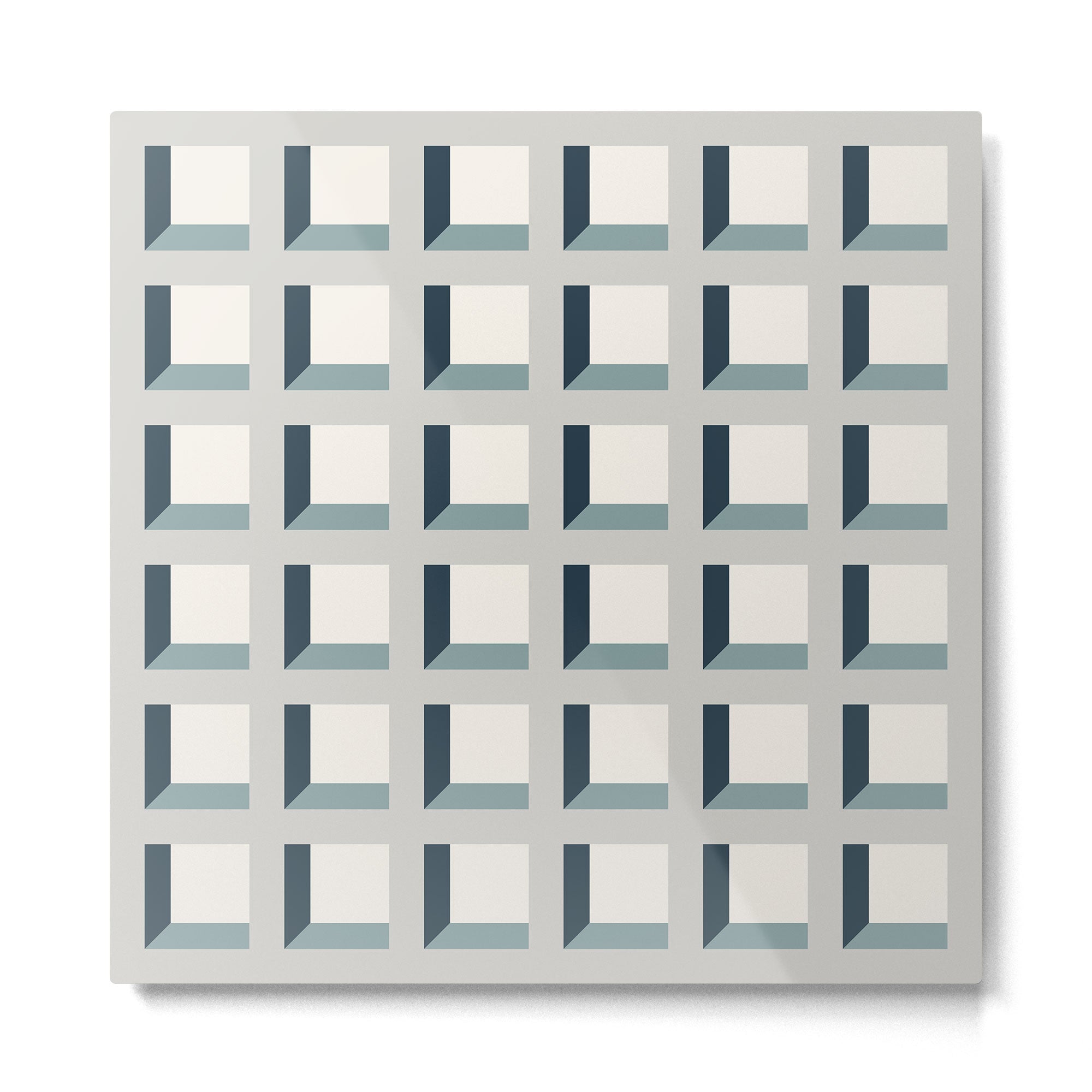 Minimalist 3D Pattern XI Metal Print | TeksDecor