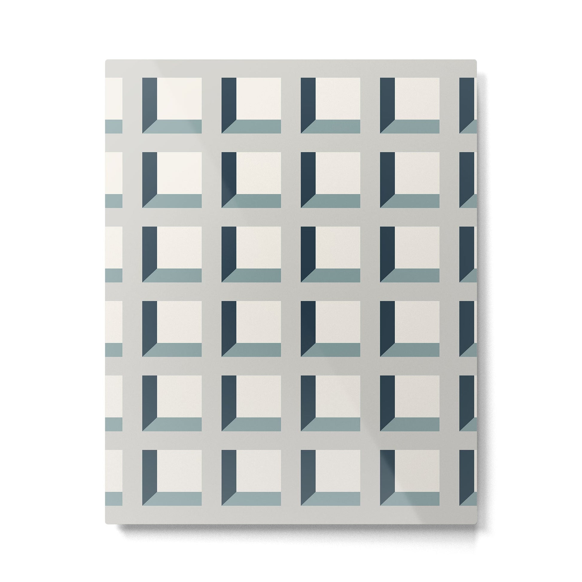 Minimalist 3D Pattern XI Metal Print | TeksDecor