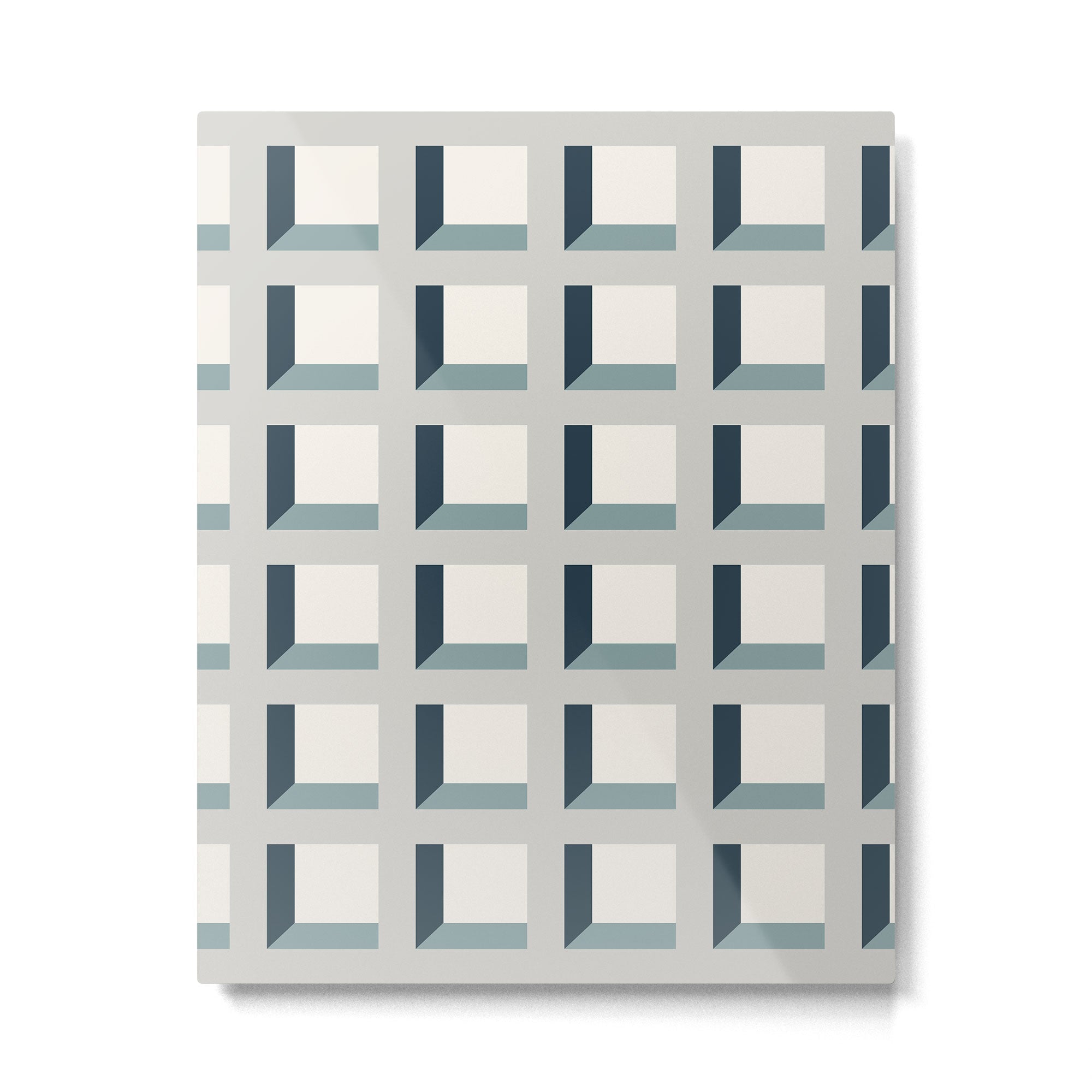Minimalist 3D Pattern XI Metal Print | TeksDecor