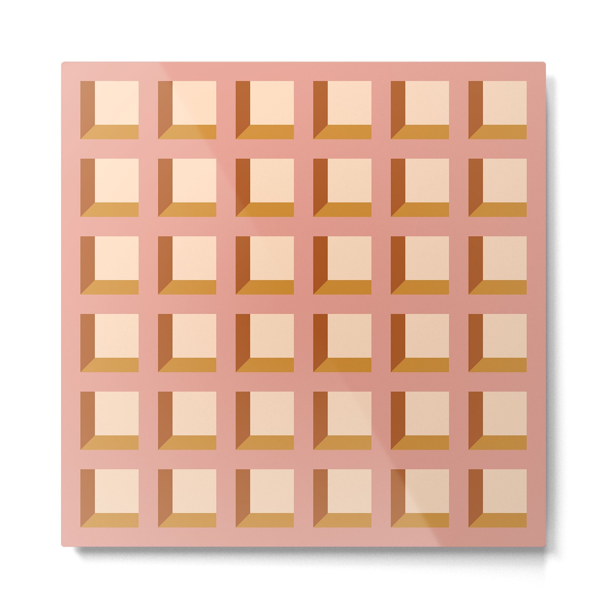 Minimalist 3D Pattern XIII Metal Print | TeksDecor