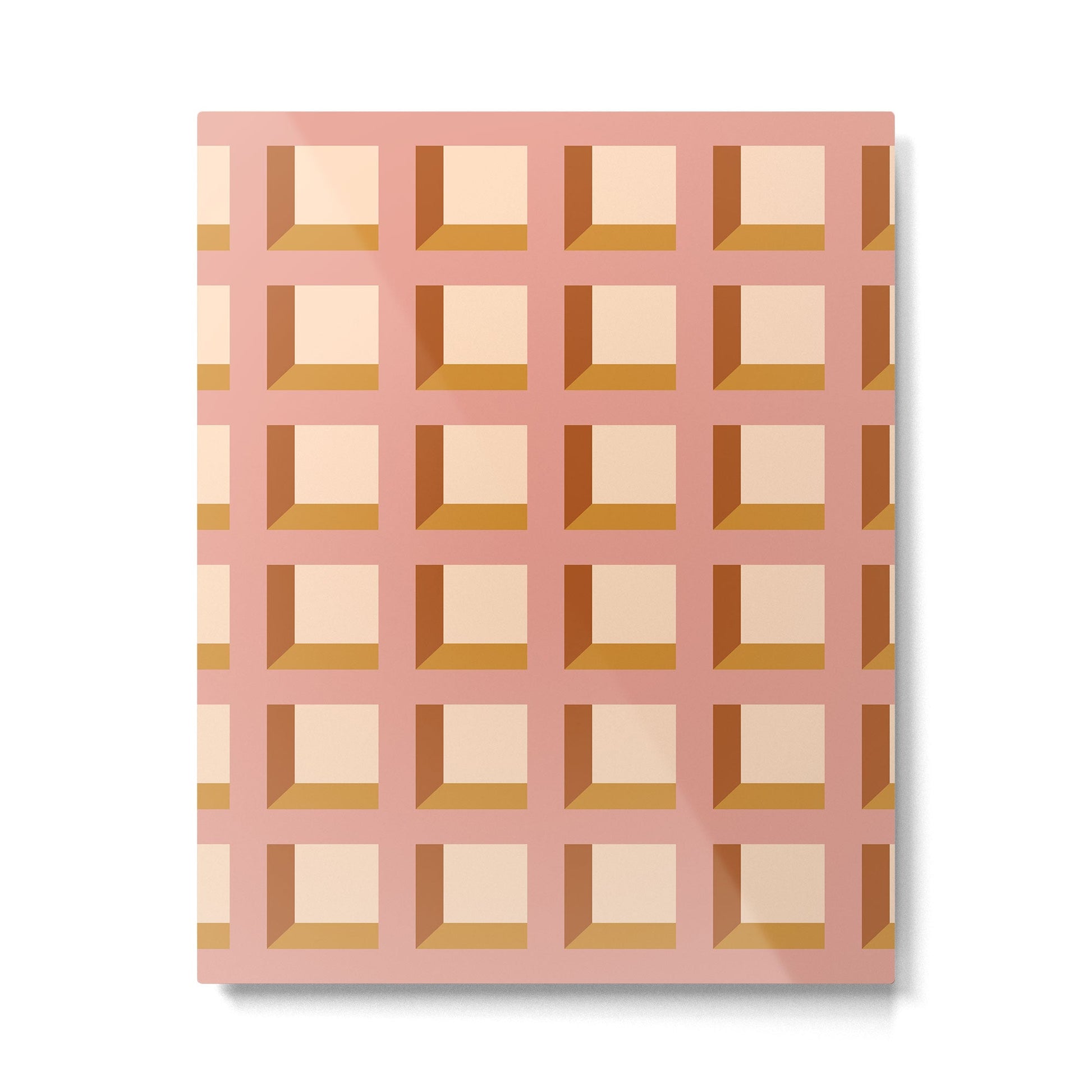 Minimalist 3D Pattern XIII Metal Print | TeksDecor