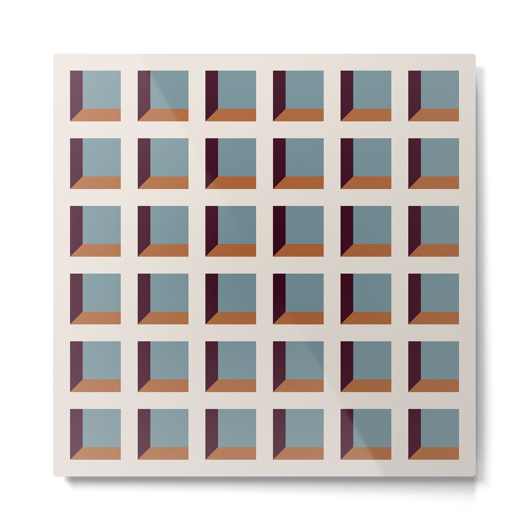 Minimalist 3D Pattern XVIII Metal Print | TeksDecor
