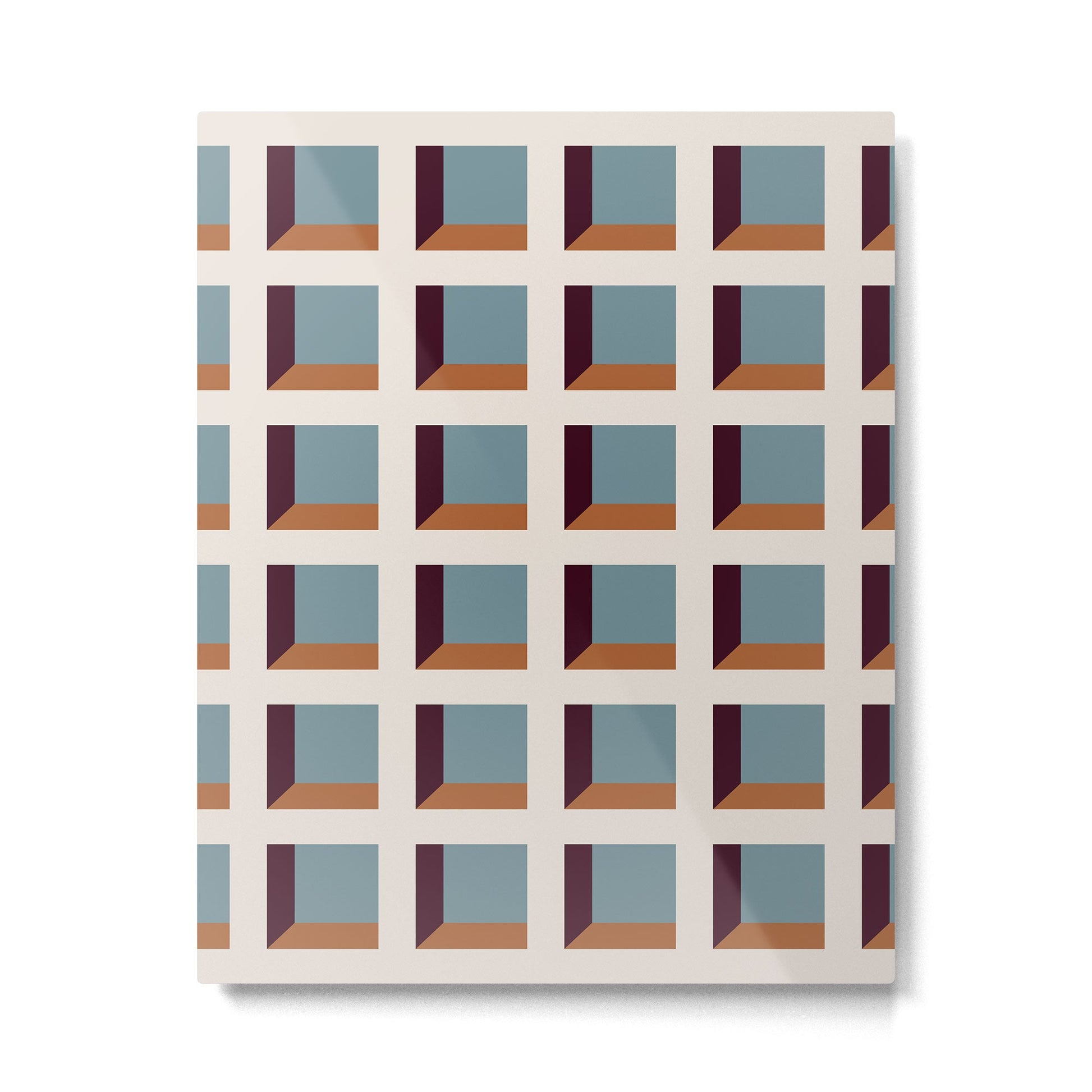 Minimalist 3D Pattern XVIII Metal Print | TeksDecor
