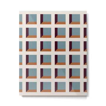 Minimalist 3D Pattern XVIII Metal Print | TeksDecor