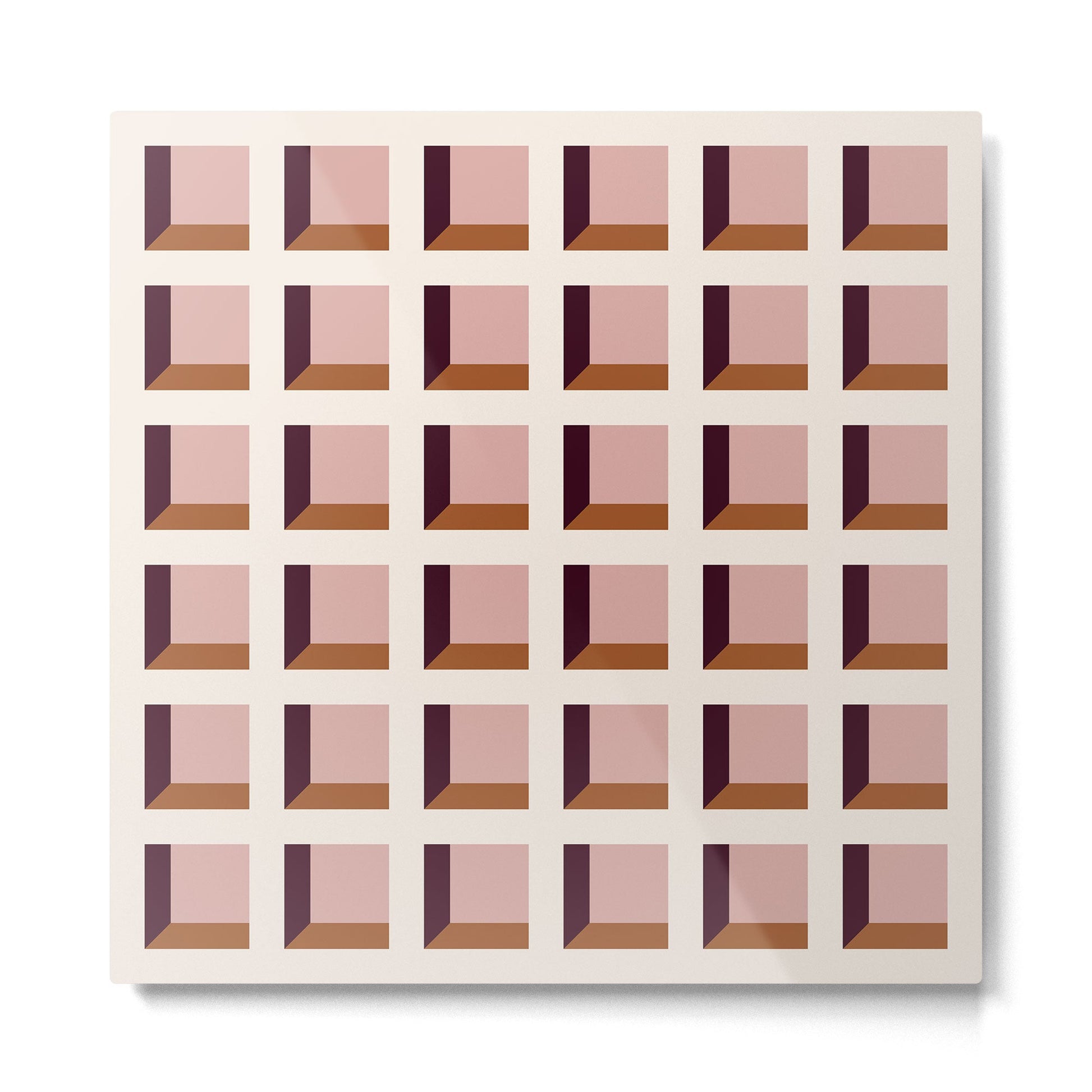 Minimalist 3D Pattern XX Metal Print | TeksDecor