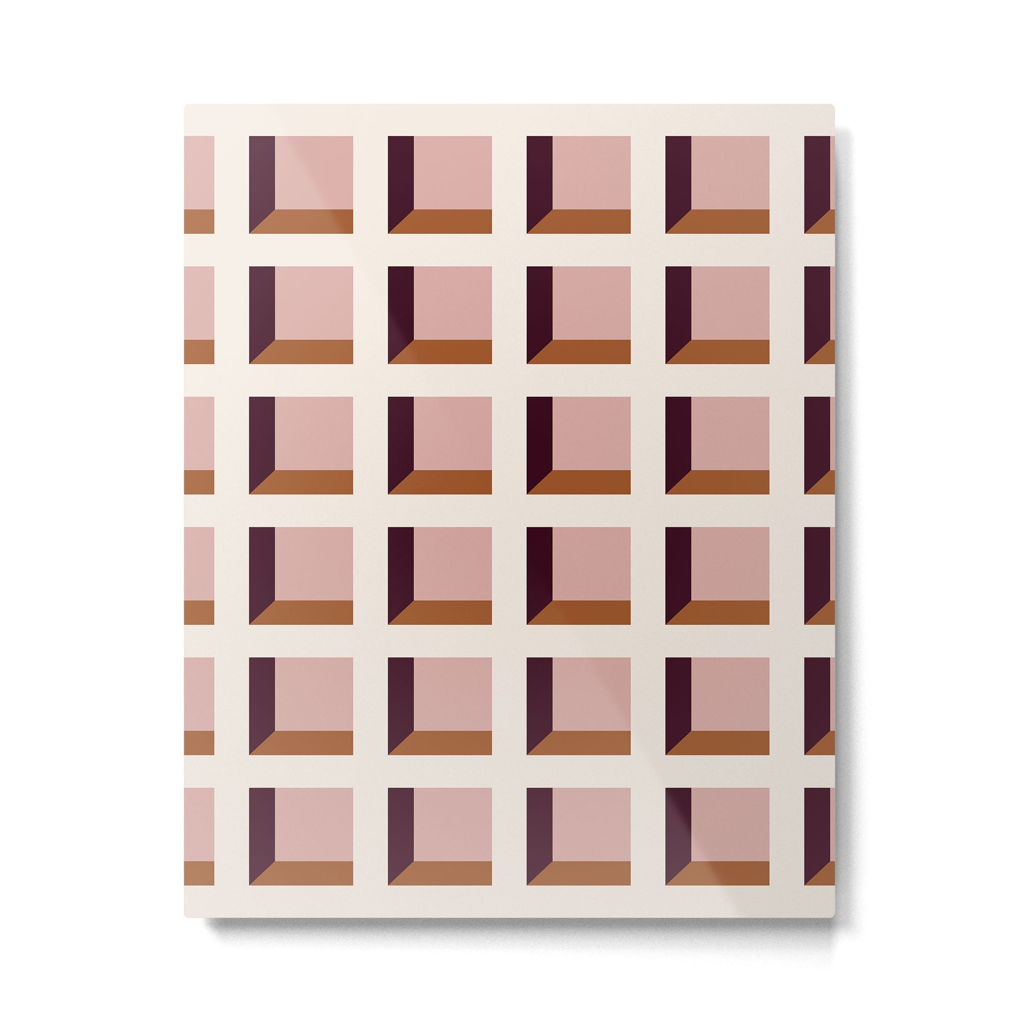 Minimalist 3D Pattern XX Metal Print | TeksDecor