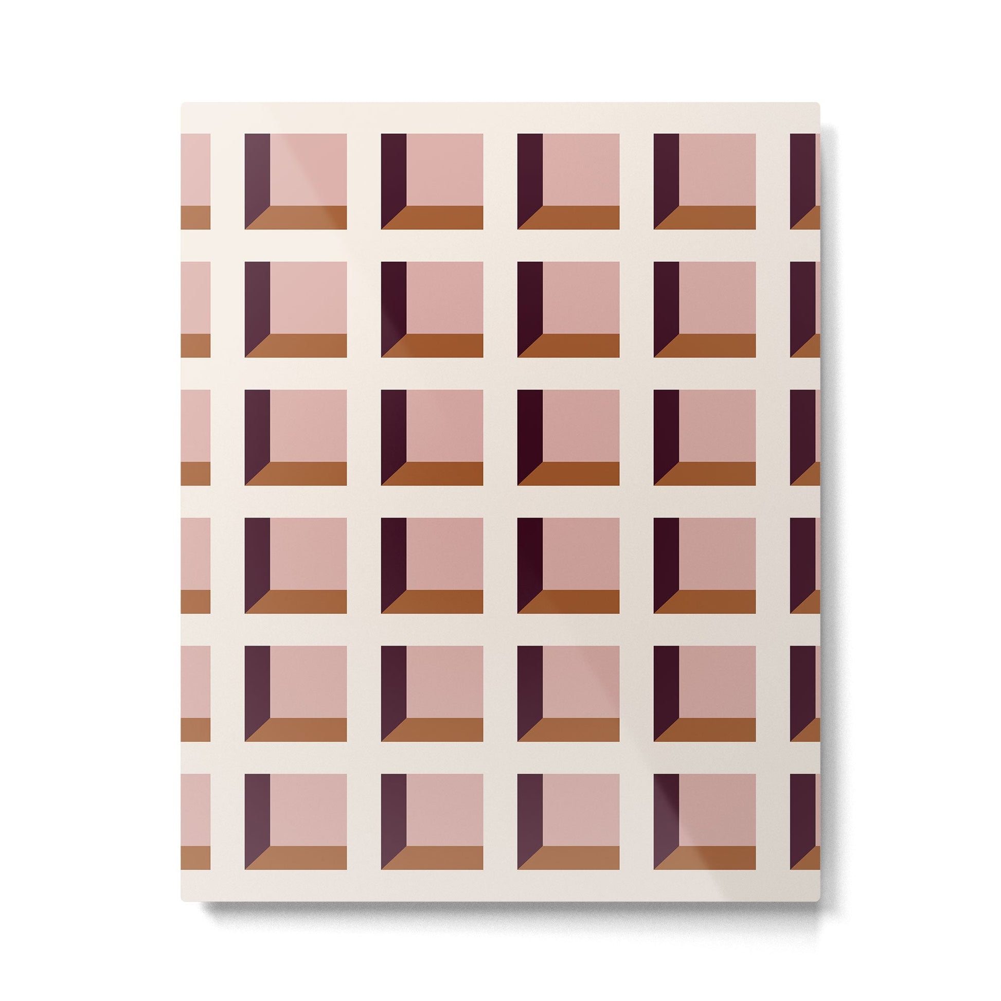 Minimalist 3D Pattern XX Metal Print | TeksDecor