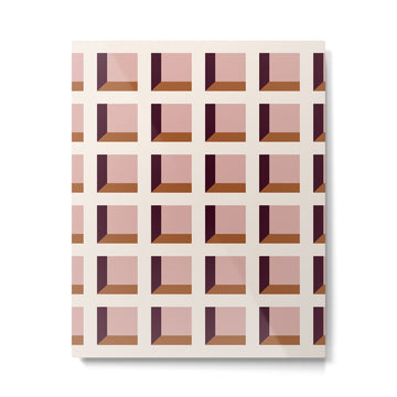 Minimalist 3D Pattern XX Metal Print | TeksDecor
