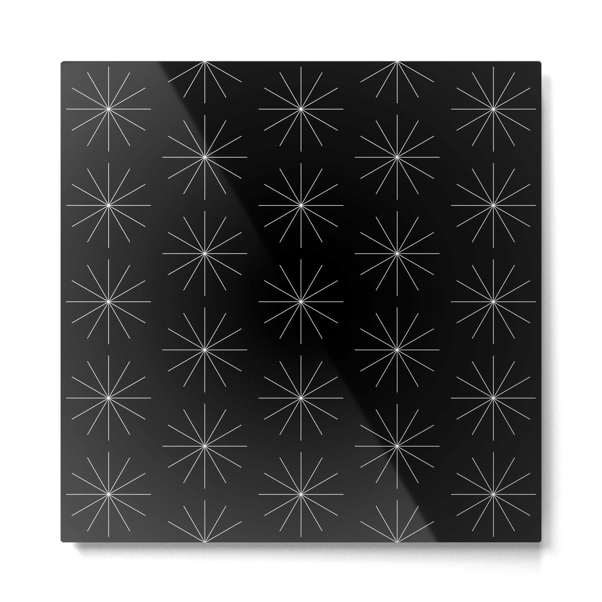 Minimalist Starburst Pattern VII Metal Print | TeksDecor