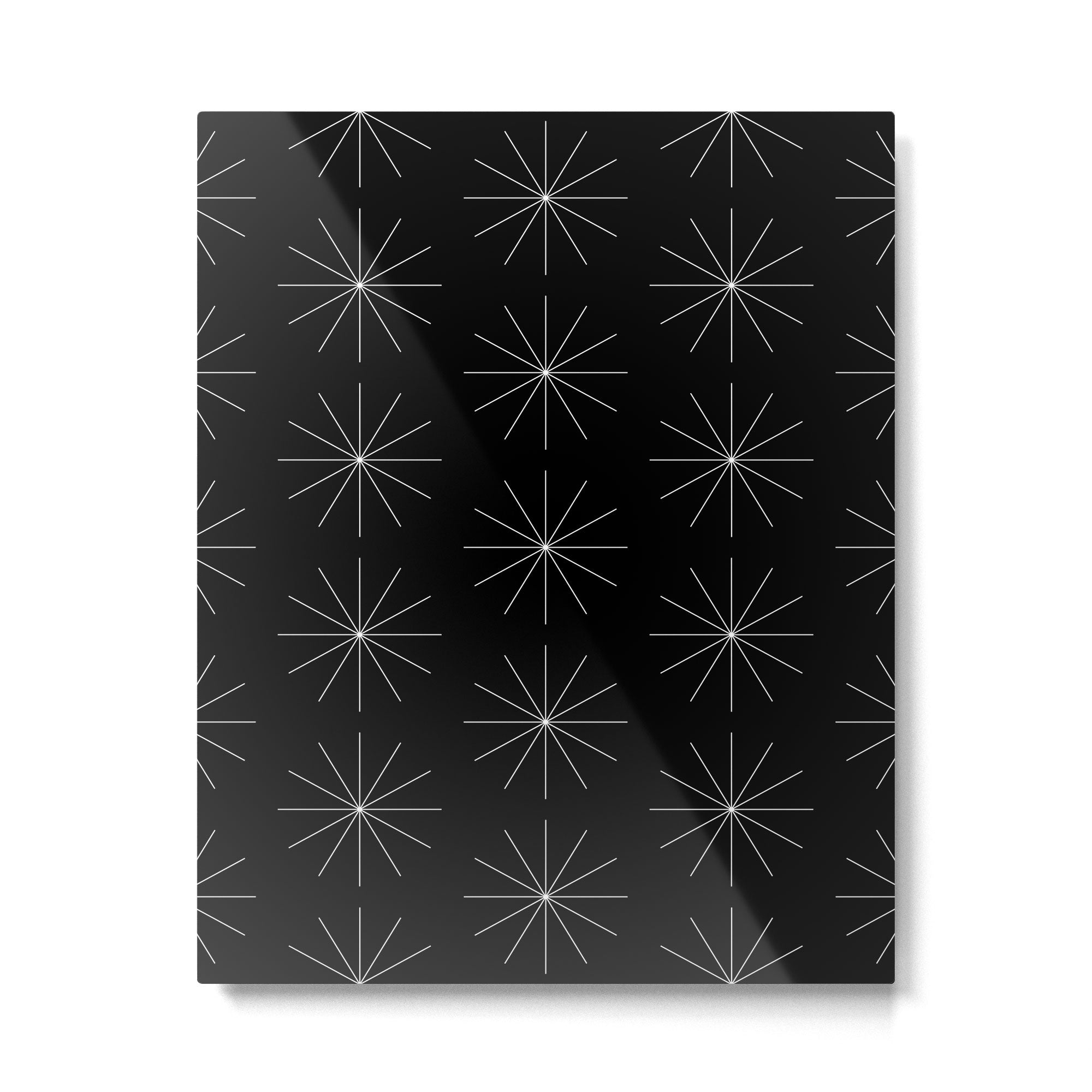 Minimalist Starburst Pattern VII Metal Print | TeksDecor
