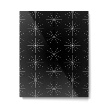 Minimalist Starburst Pattern VII Metal Print | TeksDecor