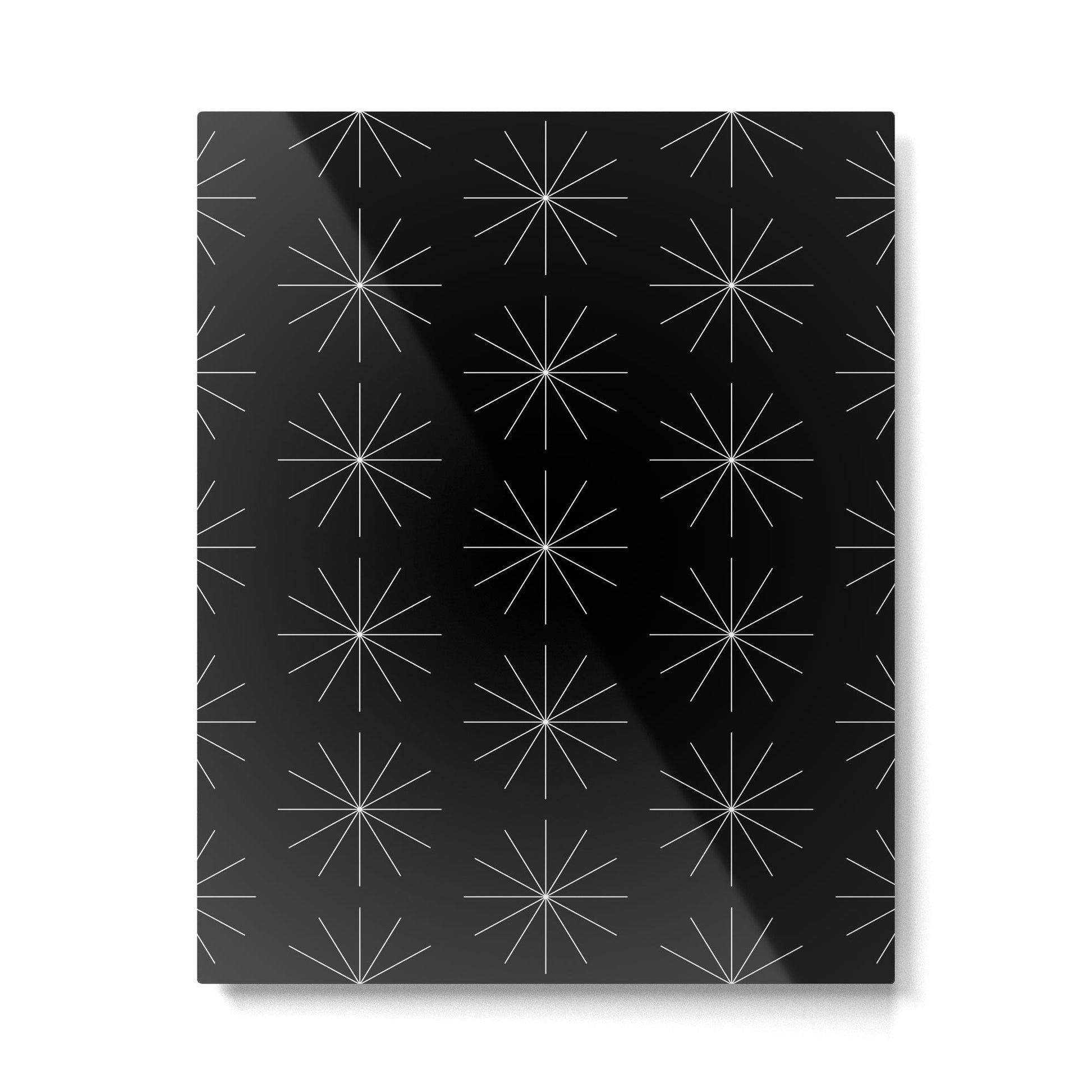 Minimalist Starburst Pattern VII Metal Print | TeksDecor