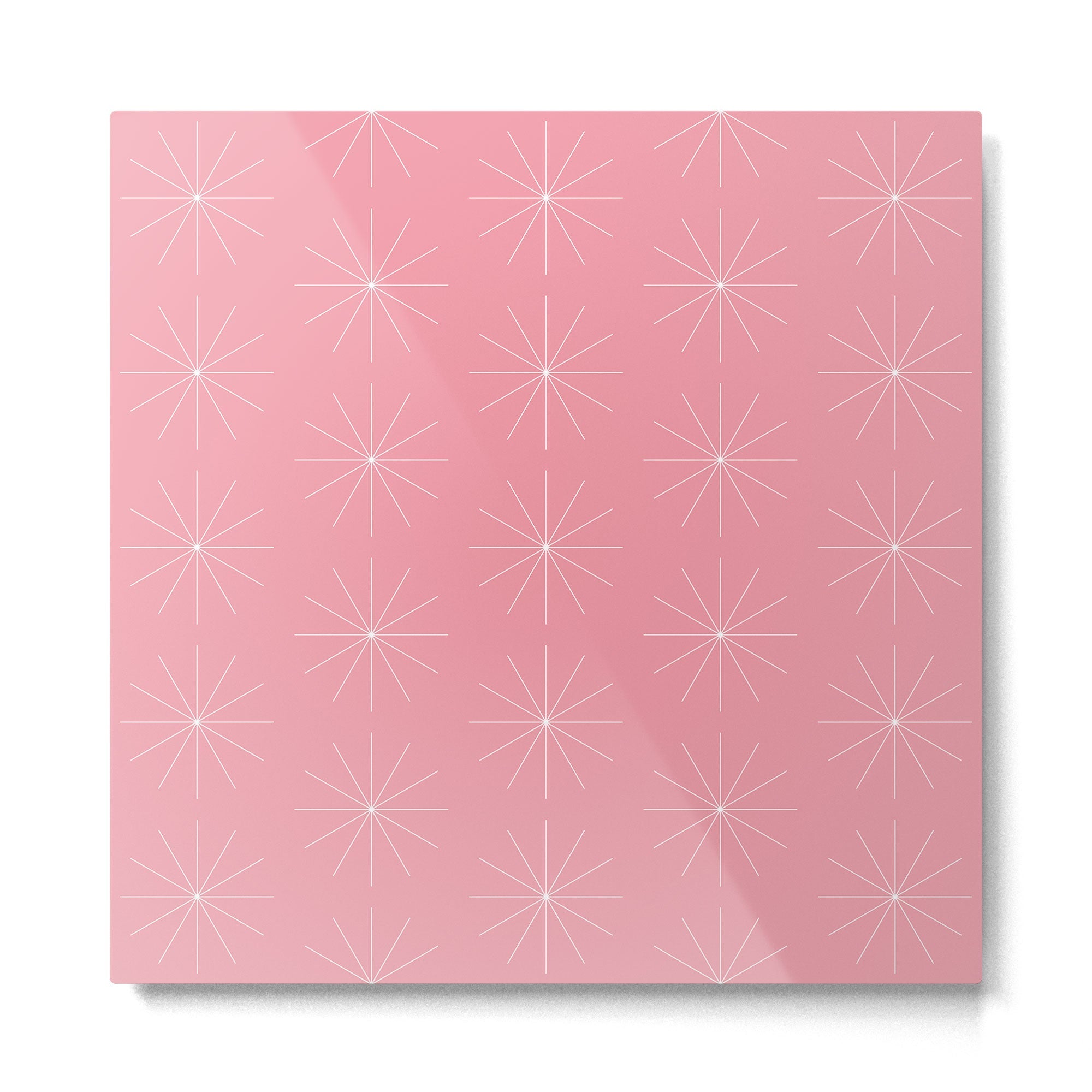 Minimalist Starburst Pattern V Metal Print | TeksDecor