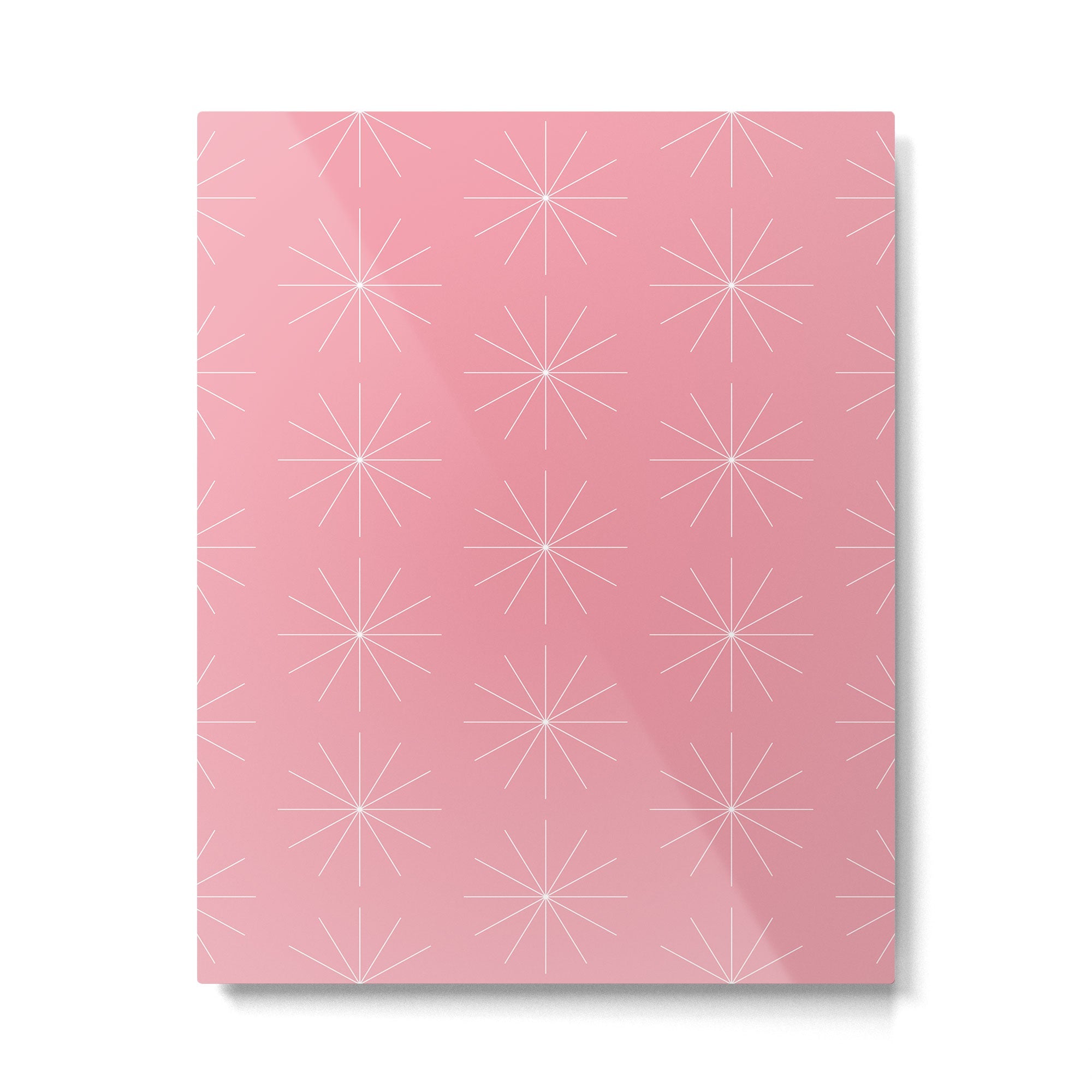 Minimalist Starburst Pattern V Metal Print | TeksDecor