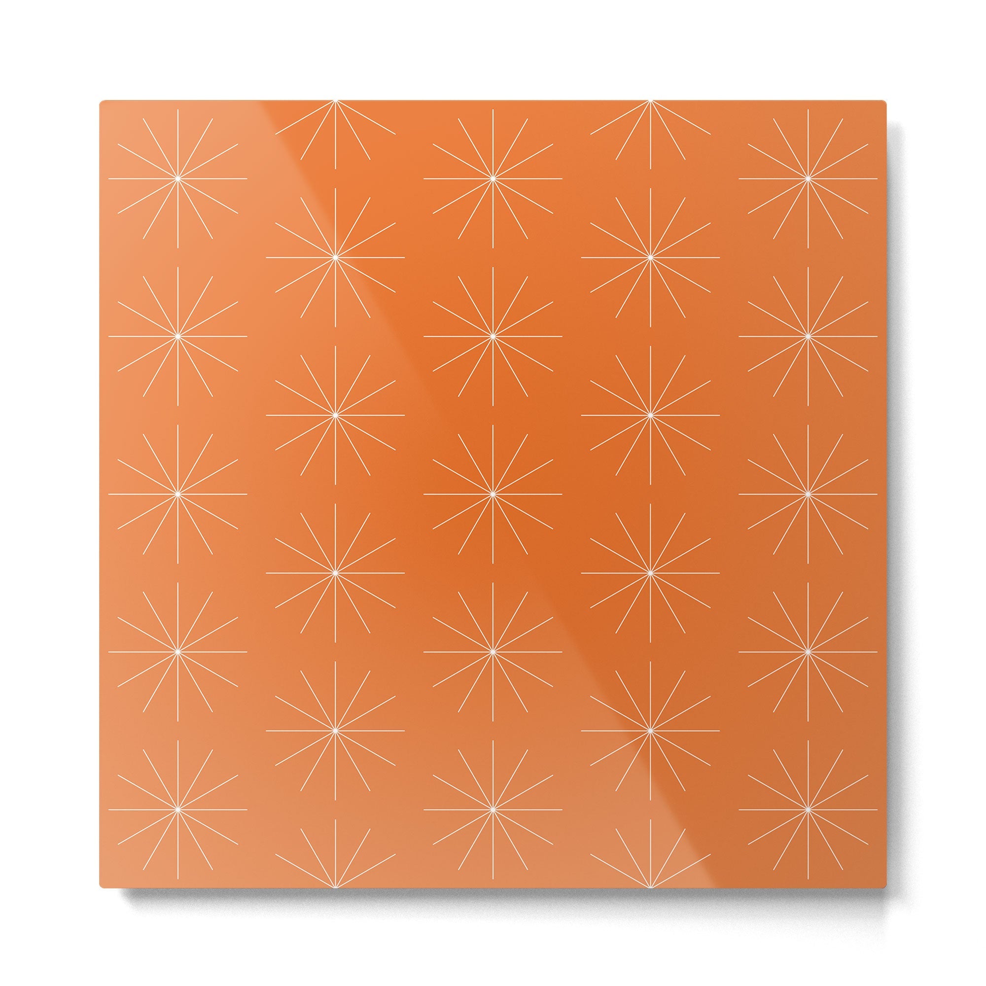 Minimalist Starburst Pattern X Metal Print | TeksDecor