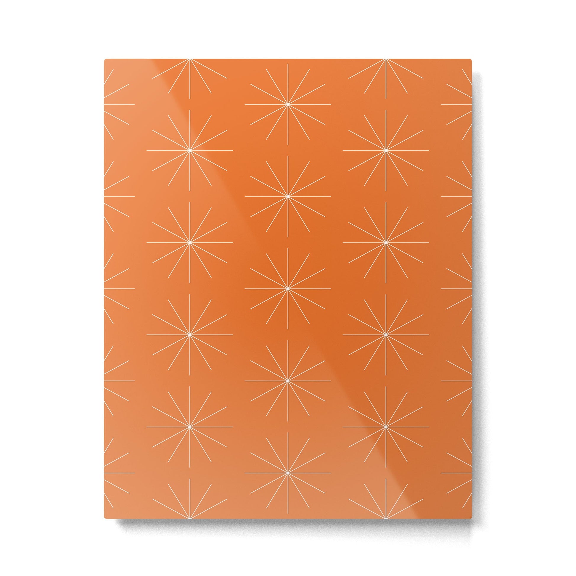 Minimalist Starburst Pattern X Metal Print | TeksDecor