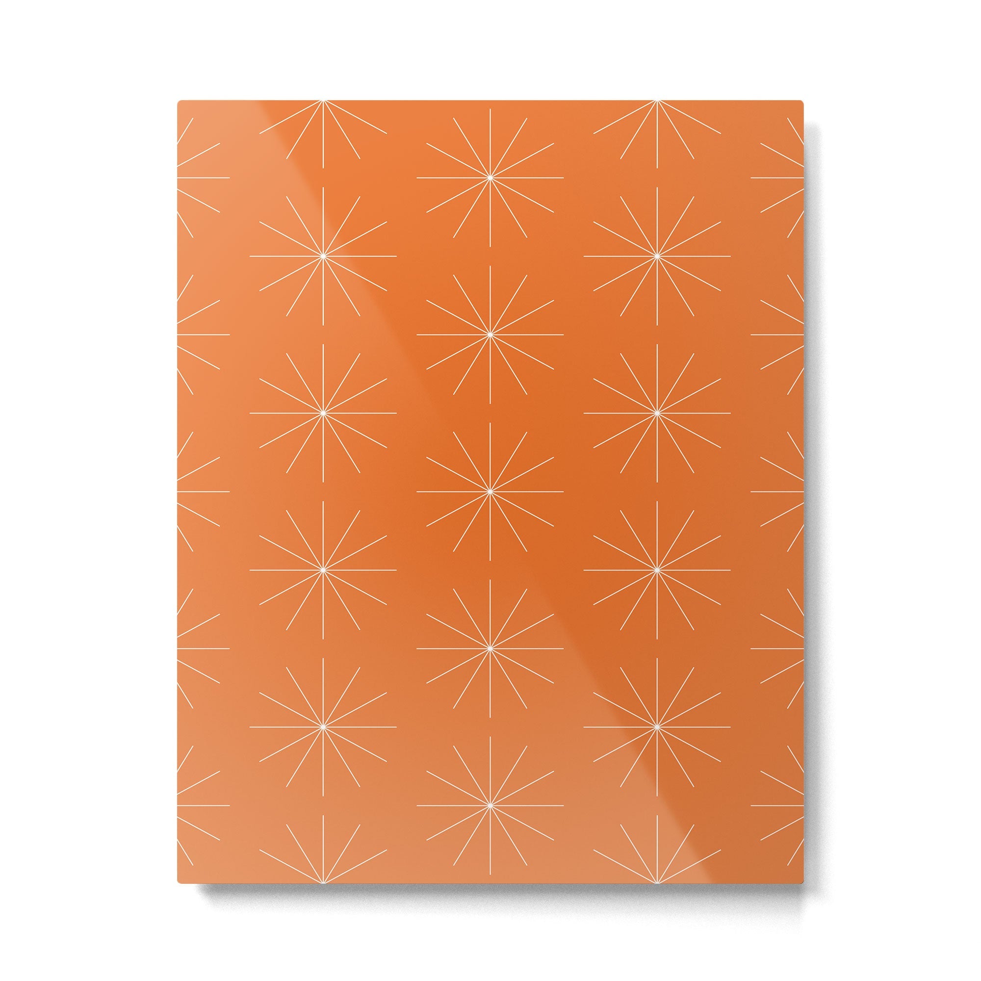 Minimalist Starburst Pattern X Metal Print | TeksDecor