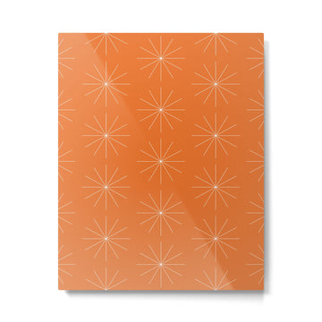 Minimalist Starburst Pattern X Metal Print | TeksDecor
