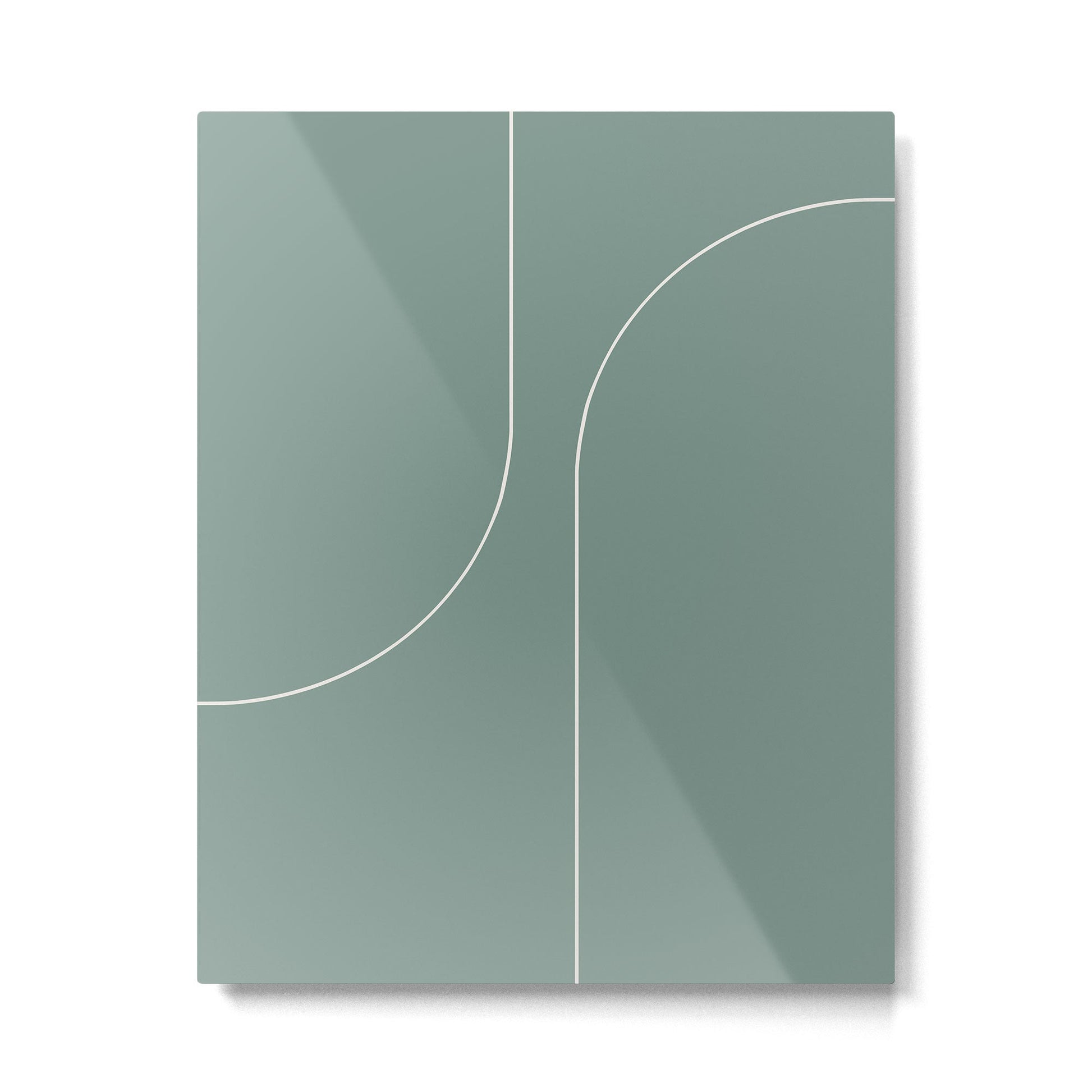 Modern Minimal Line Abstract XXIV Metal Print | TeksDecor